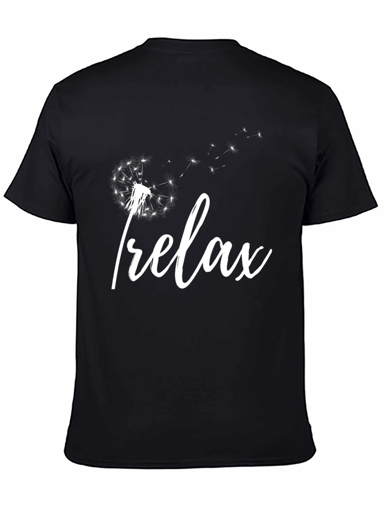 Relax Dandelion Black T-Shirt