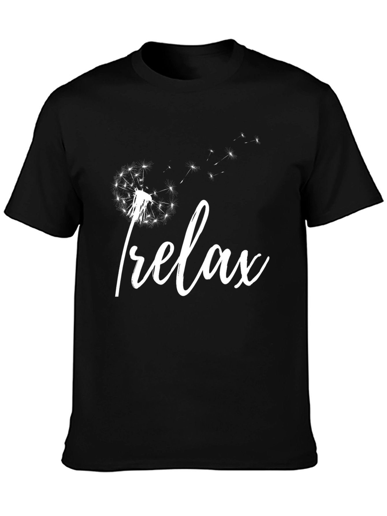 Relax Dandelion Black T-Shirt