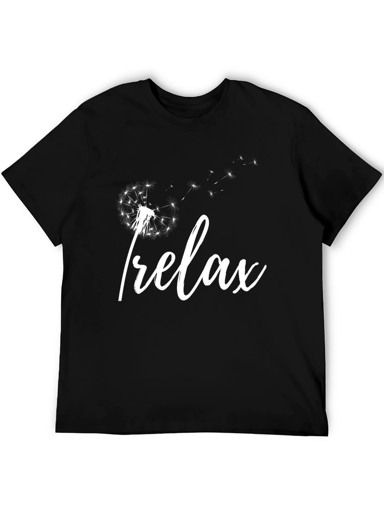 Relax Dandelion Black T-Shirt