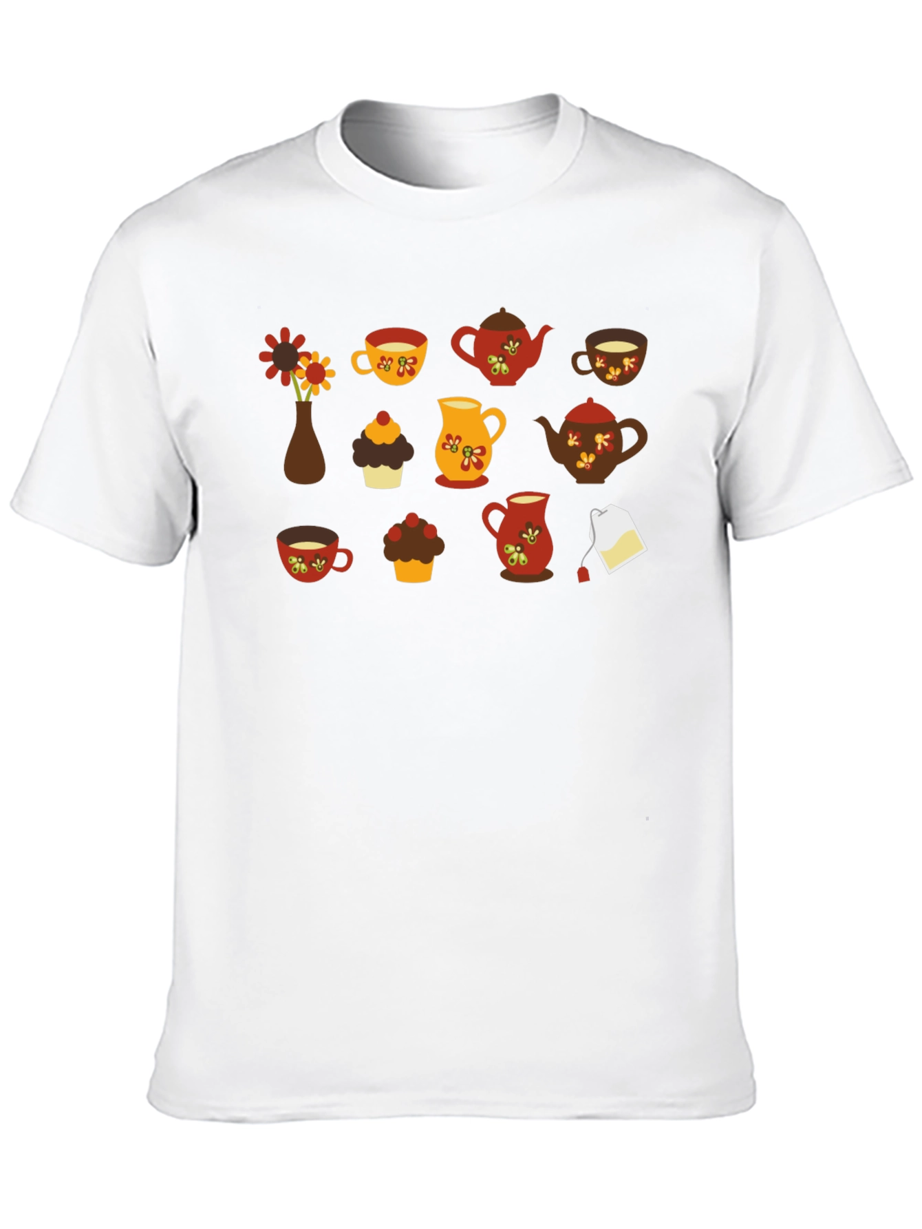 Autumn Tea Party T-Shirt - Black
