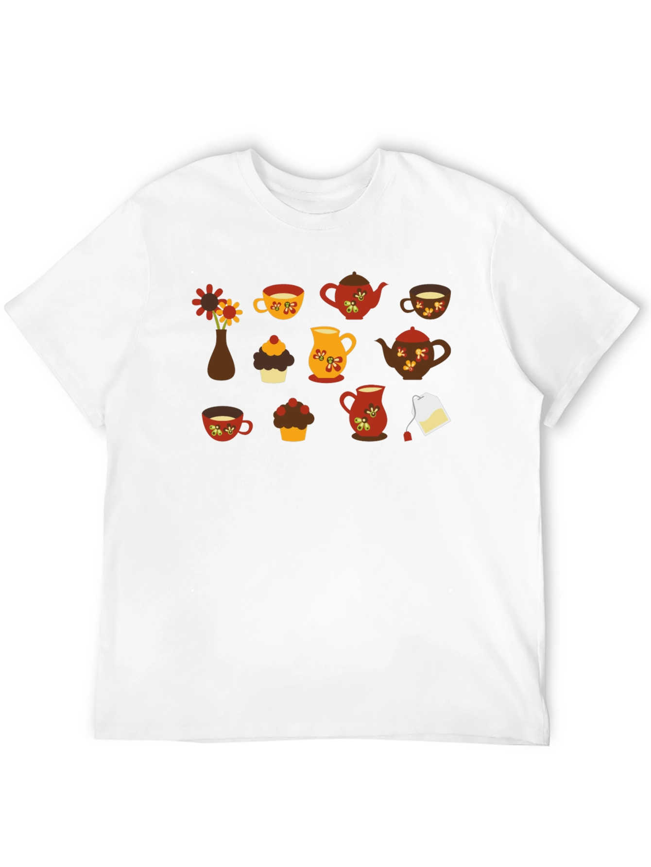 Autumn Tea Party T-Shirt - Black