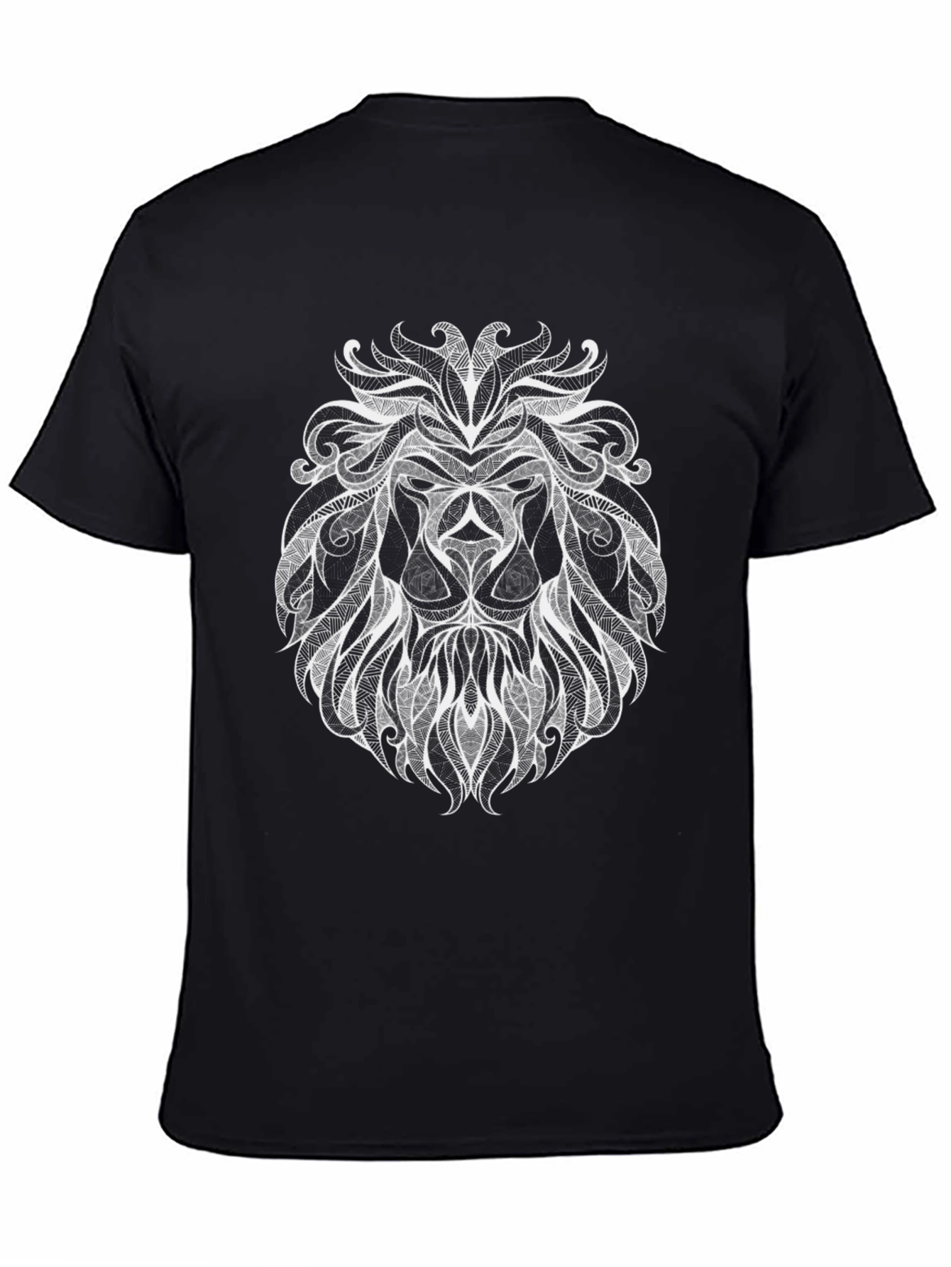 Lion Graphic Black T-Shirt - Unique Design
