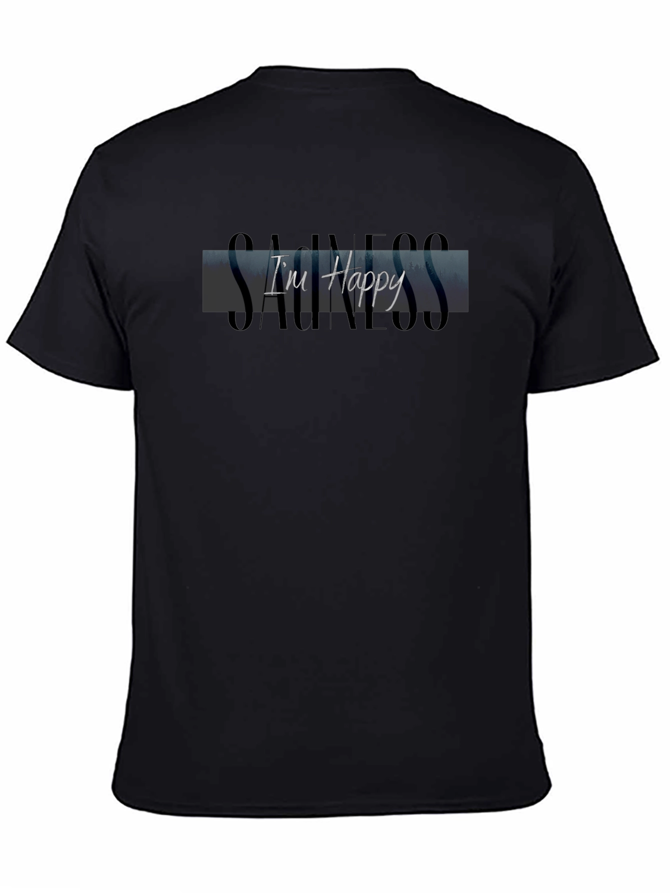 Im Happy T-Shirt - Black Graphic Tee