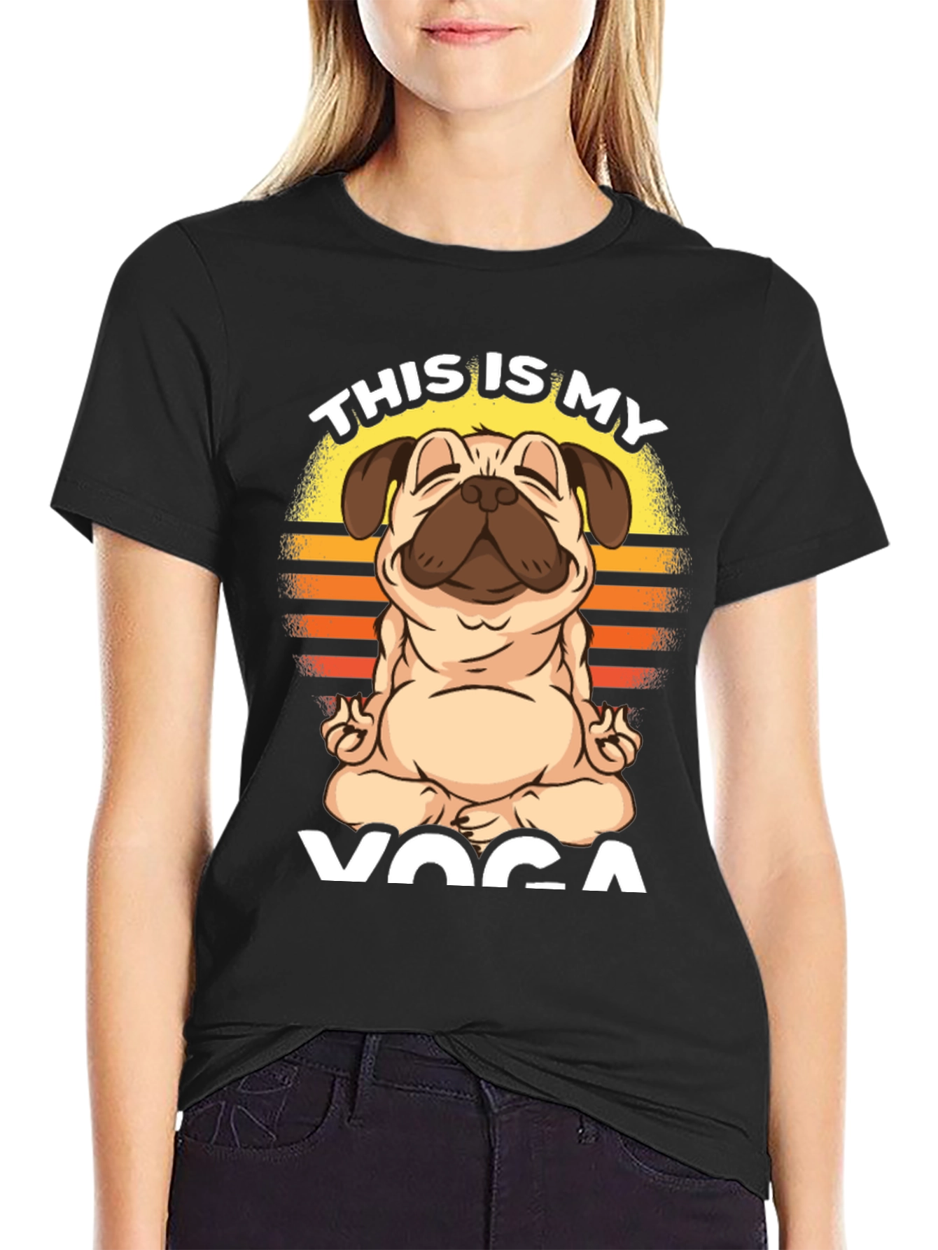 Pug Yoga T-Shirt - This is My Yoga