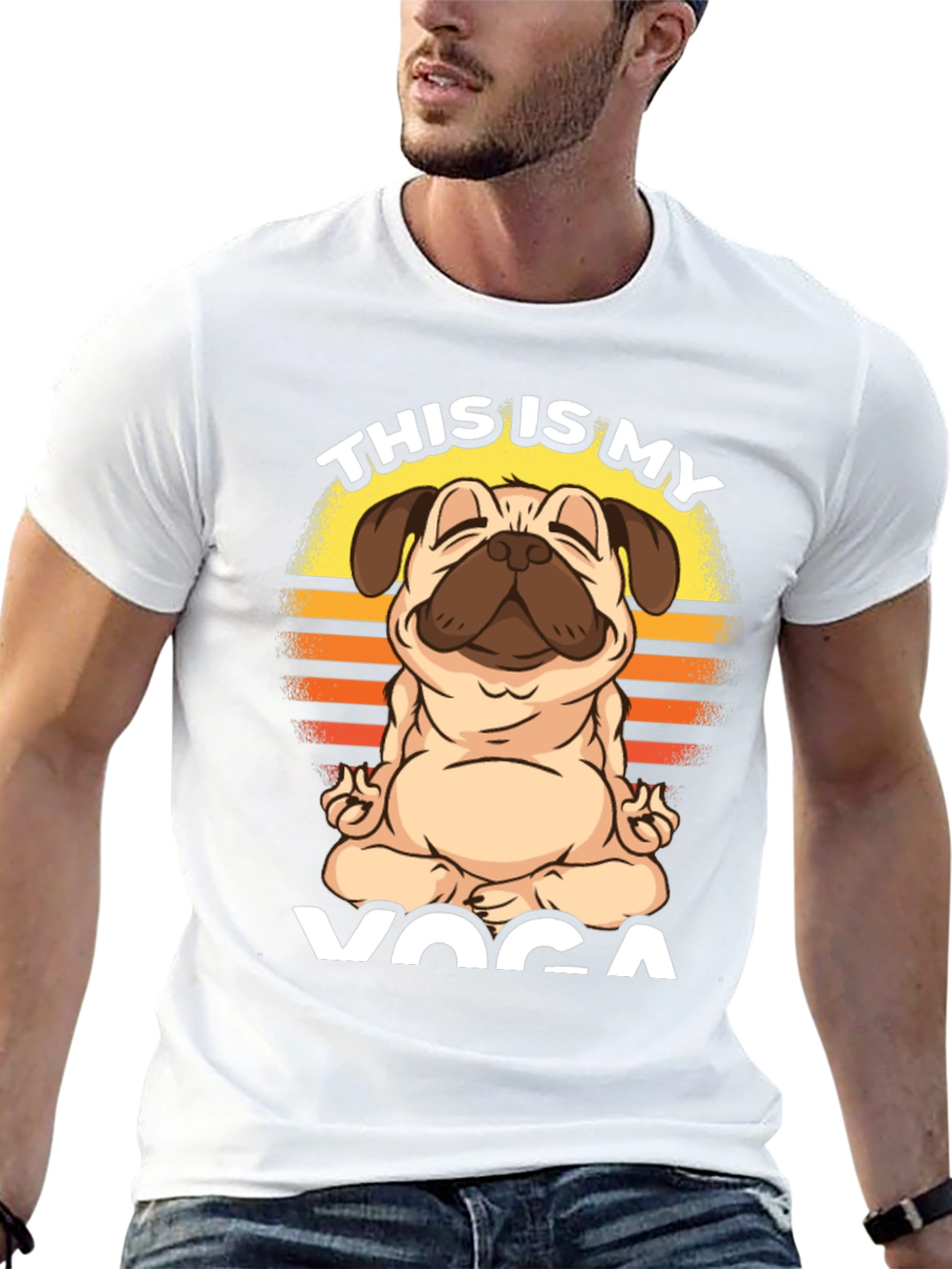 Pug Yoga T-Shirt - This is My Yoga