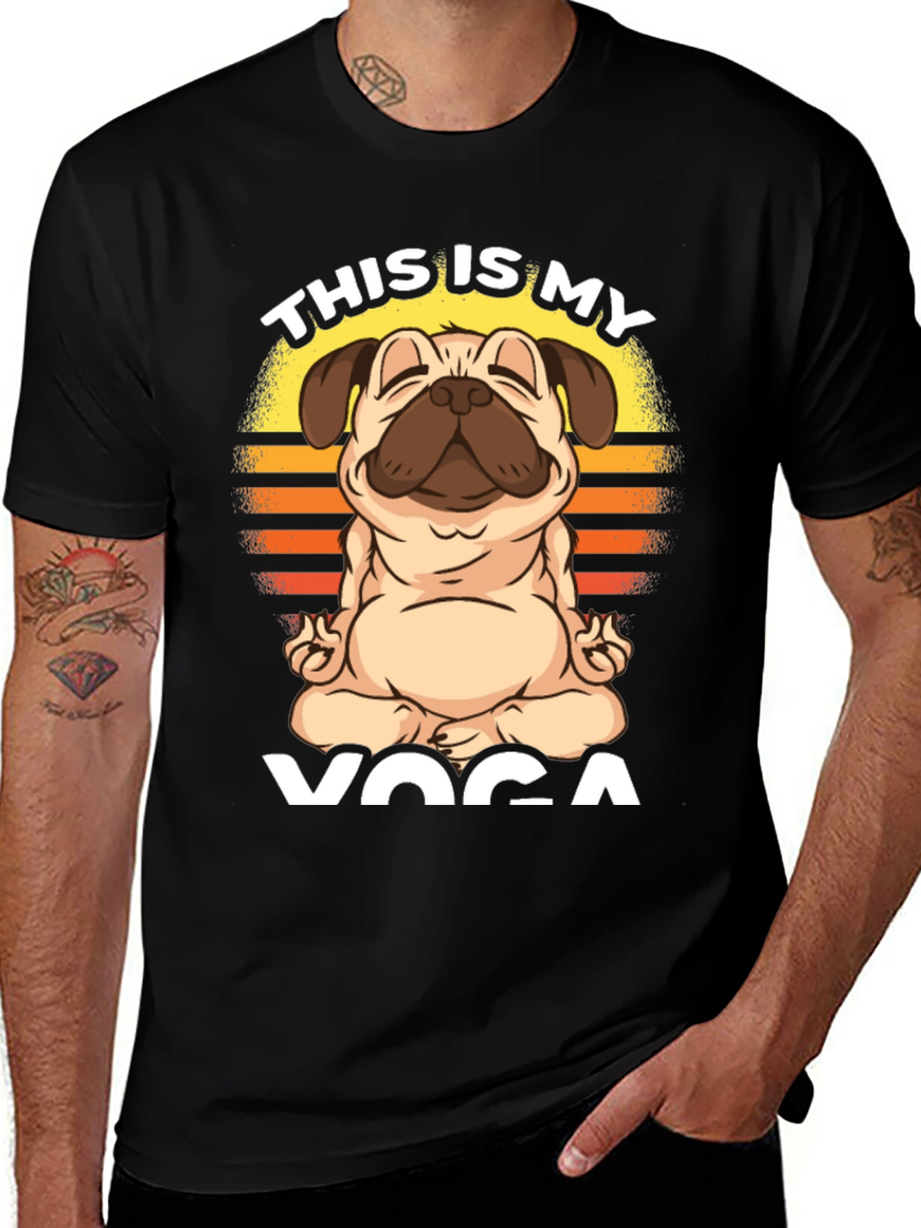 Pug Yoga T-Shirt - This is My Yoga