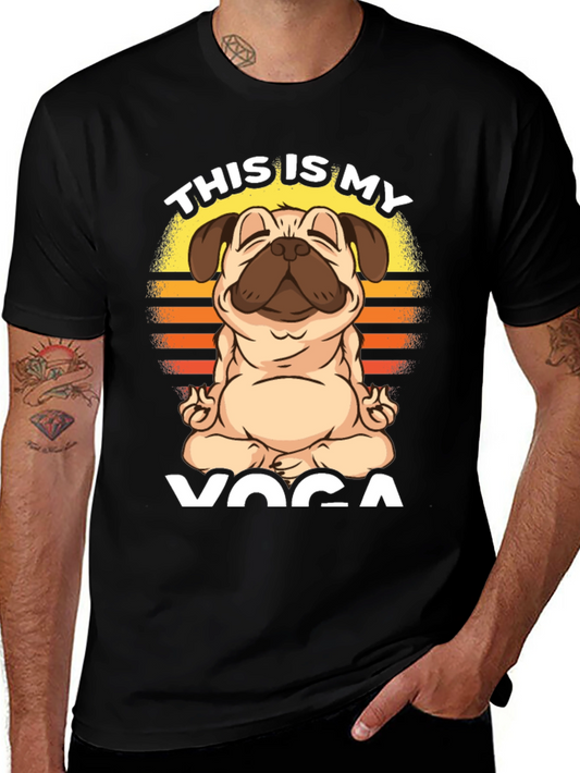 Pug Yoga T-Shirt - This is My Yoga
