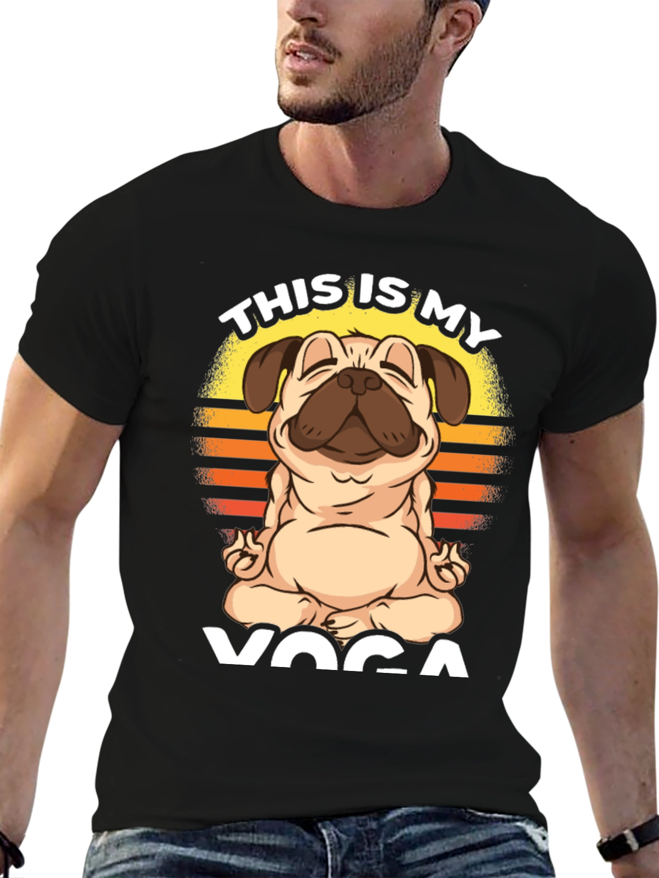 Pug Yoga T-Shirt - This is My Yoga