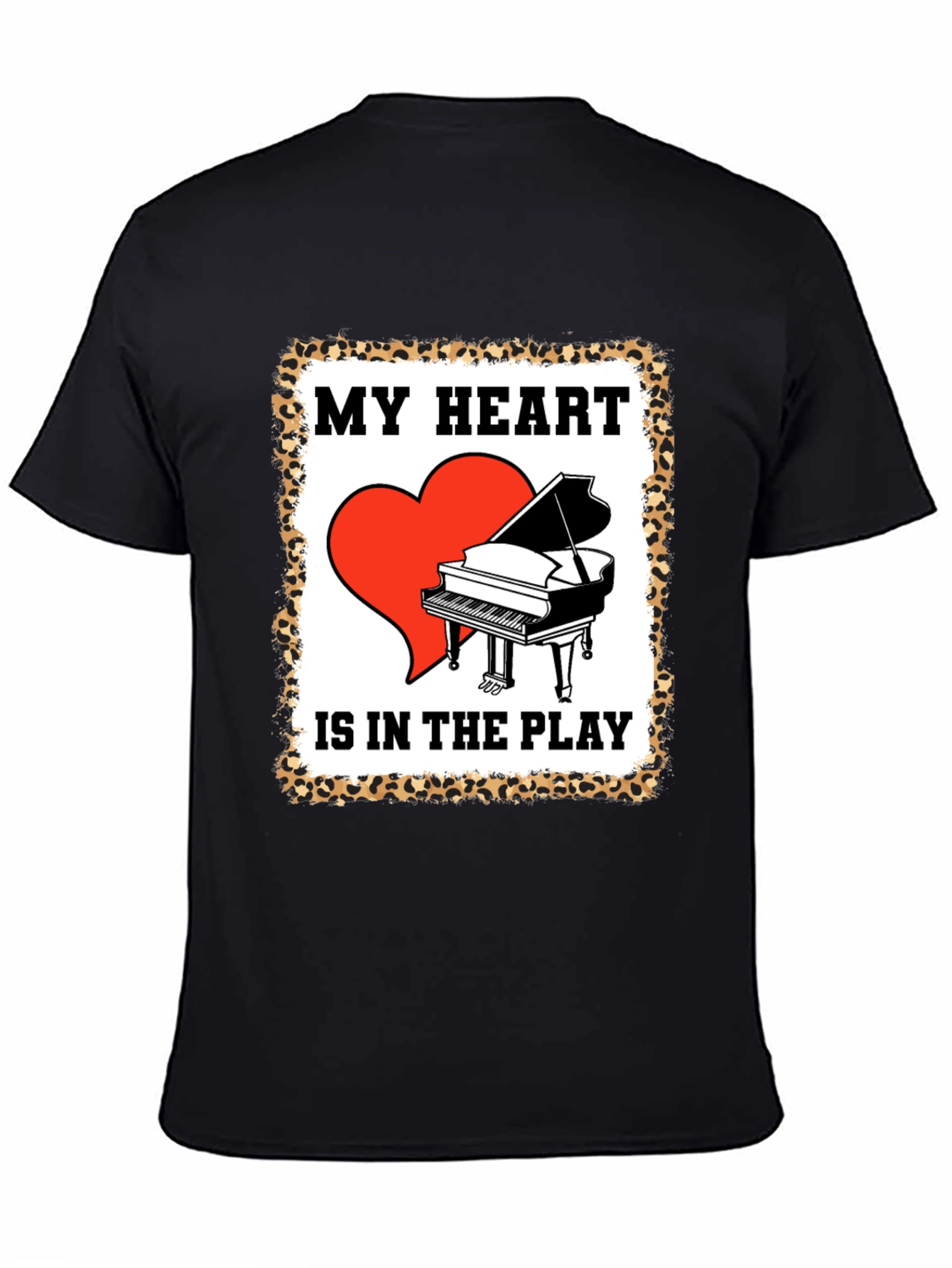 Piano Heart T-Shirt - Music Lover Tee