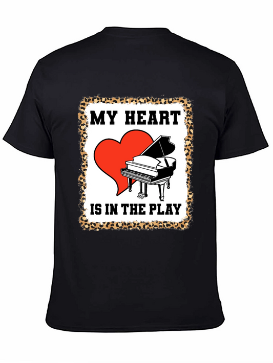 Piano Heart T-Shirt - Music Lover Tee