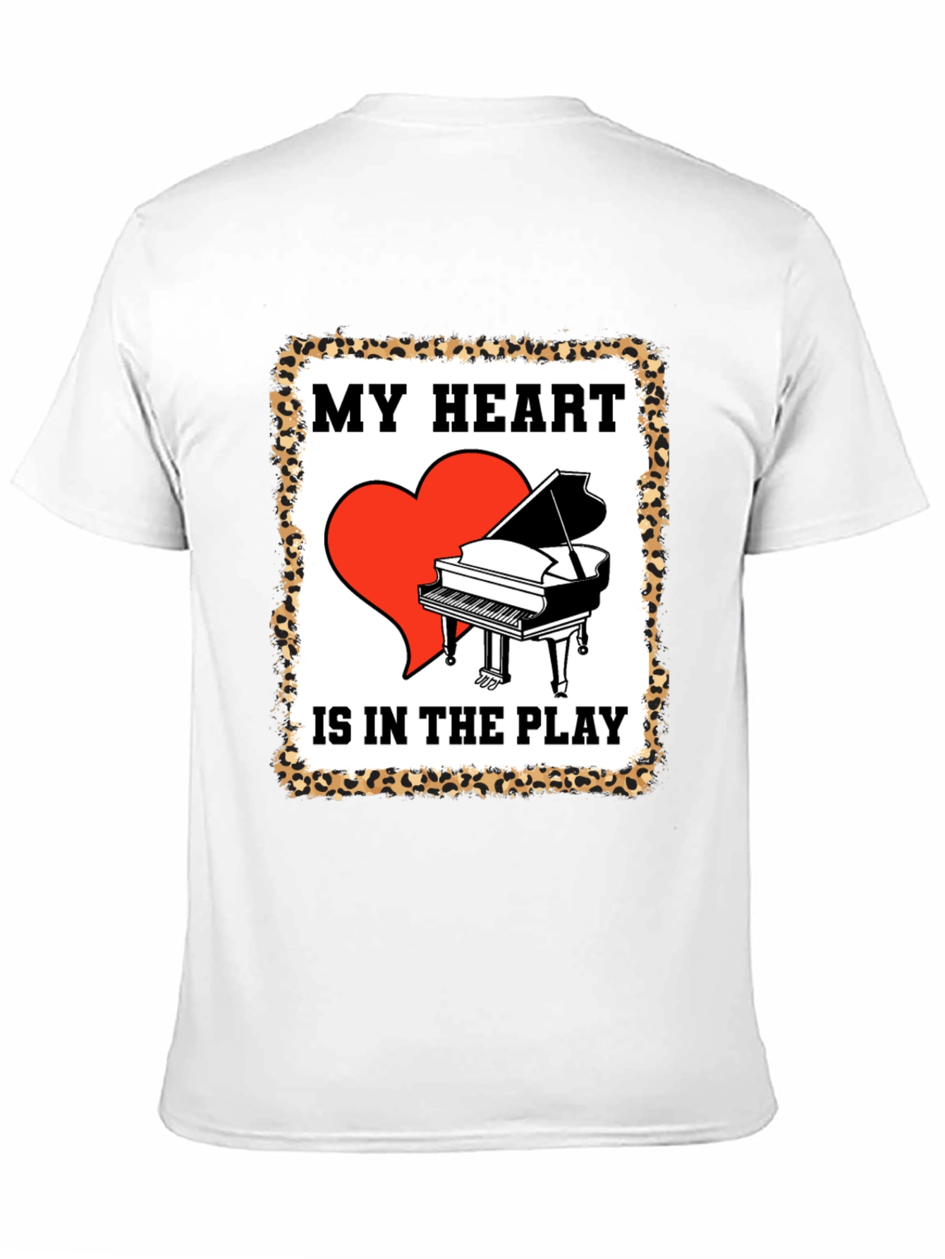 Piano Heart T-Shirt - Music Lover Tee