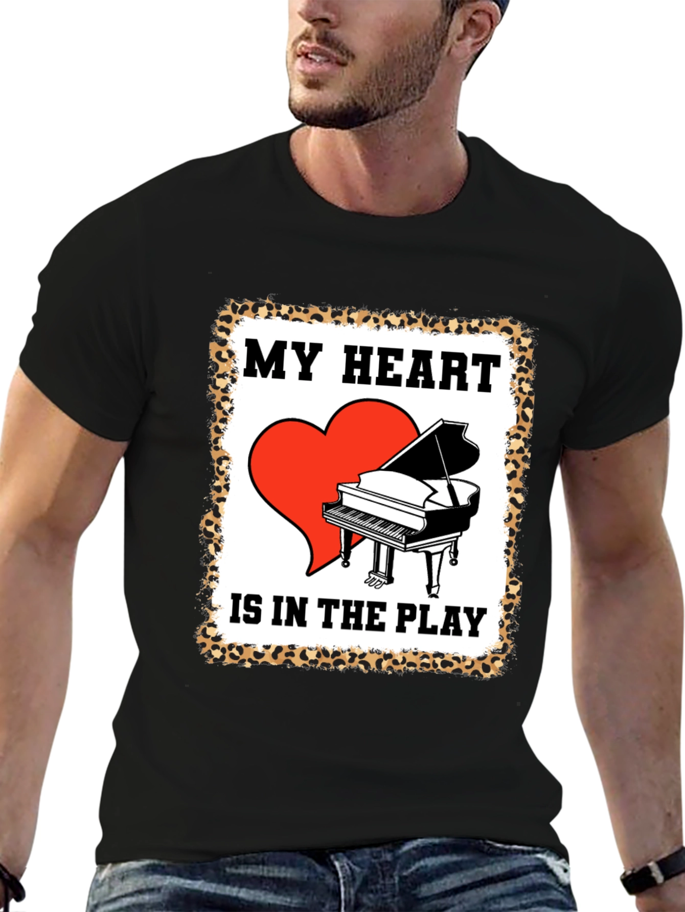 Piano Heart T-Shirt - Music Lover Tee