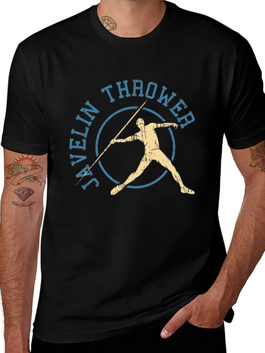Javelin Thrower Graphic Tee - Athletic Sport Shirt
