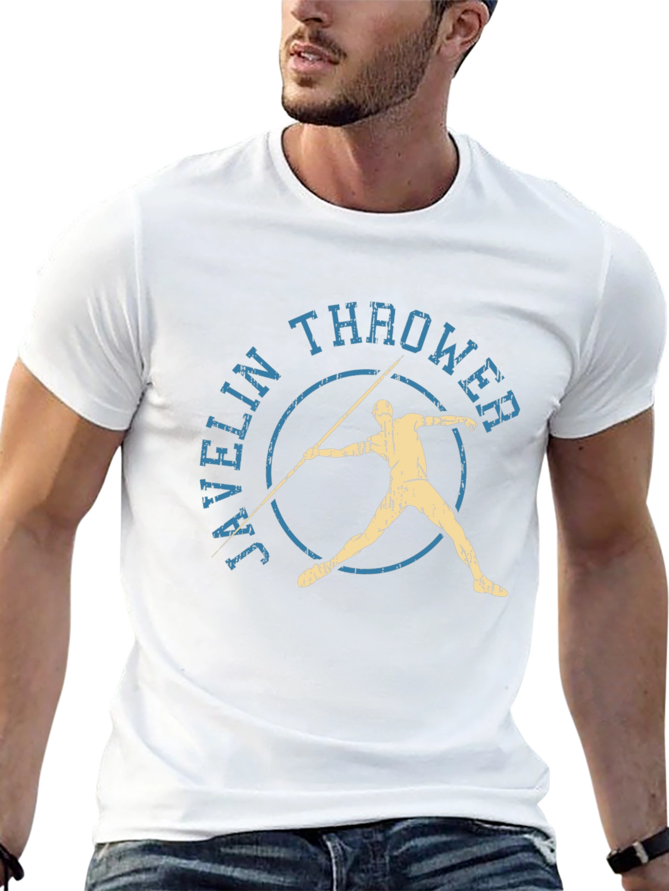 Javelin Thrower Graphic Tee - Athletic Sport Shirt