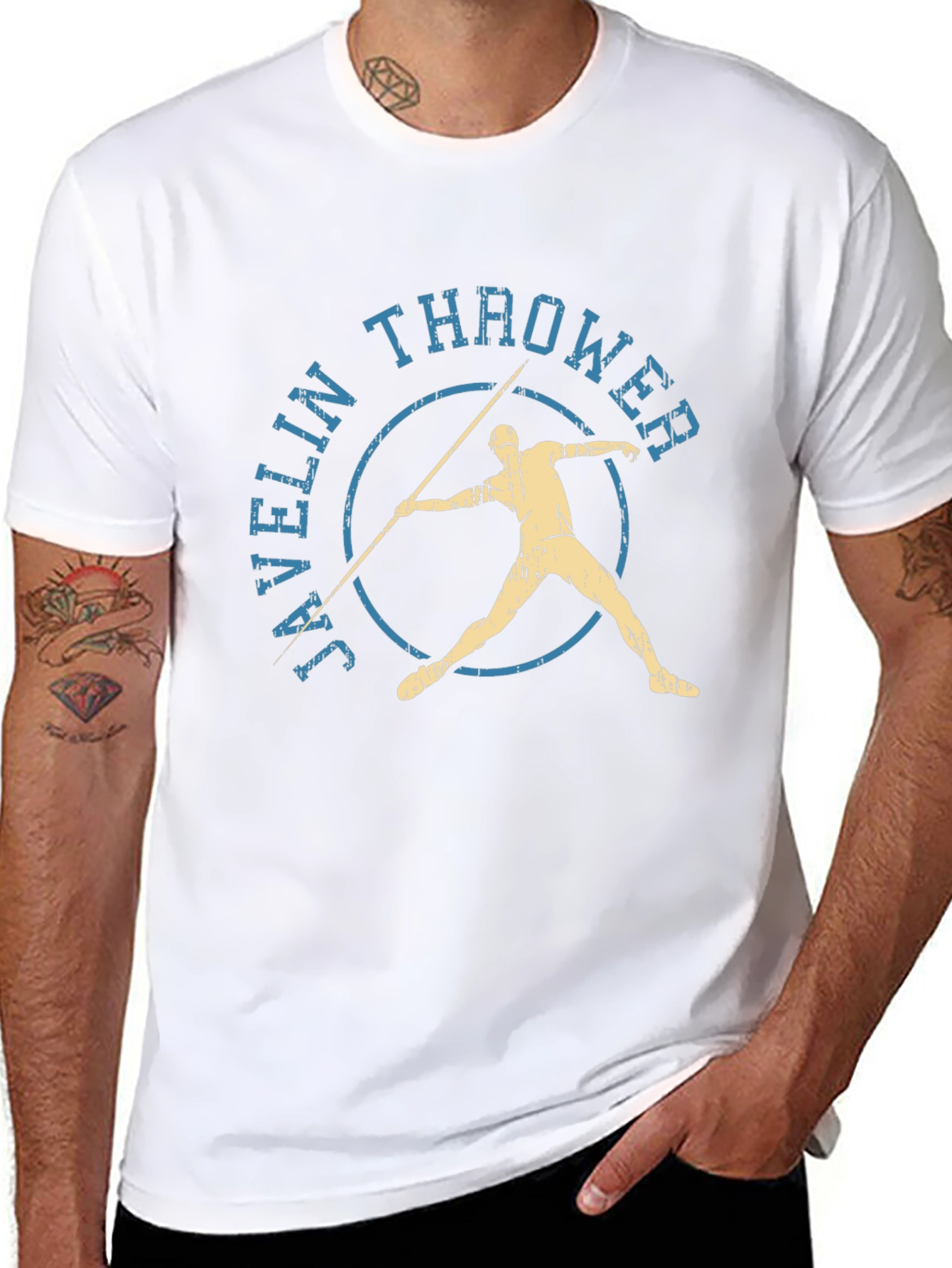 Javelin Thrower Graphic Tee - Athletic Sport Shirt