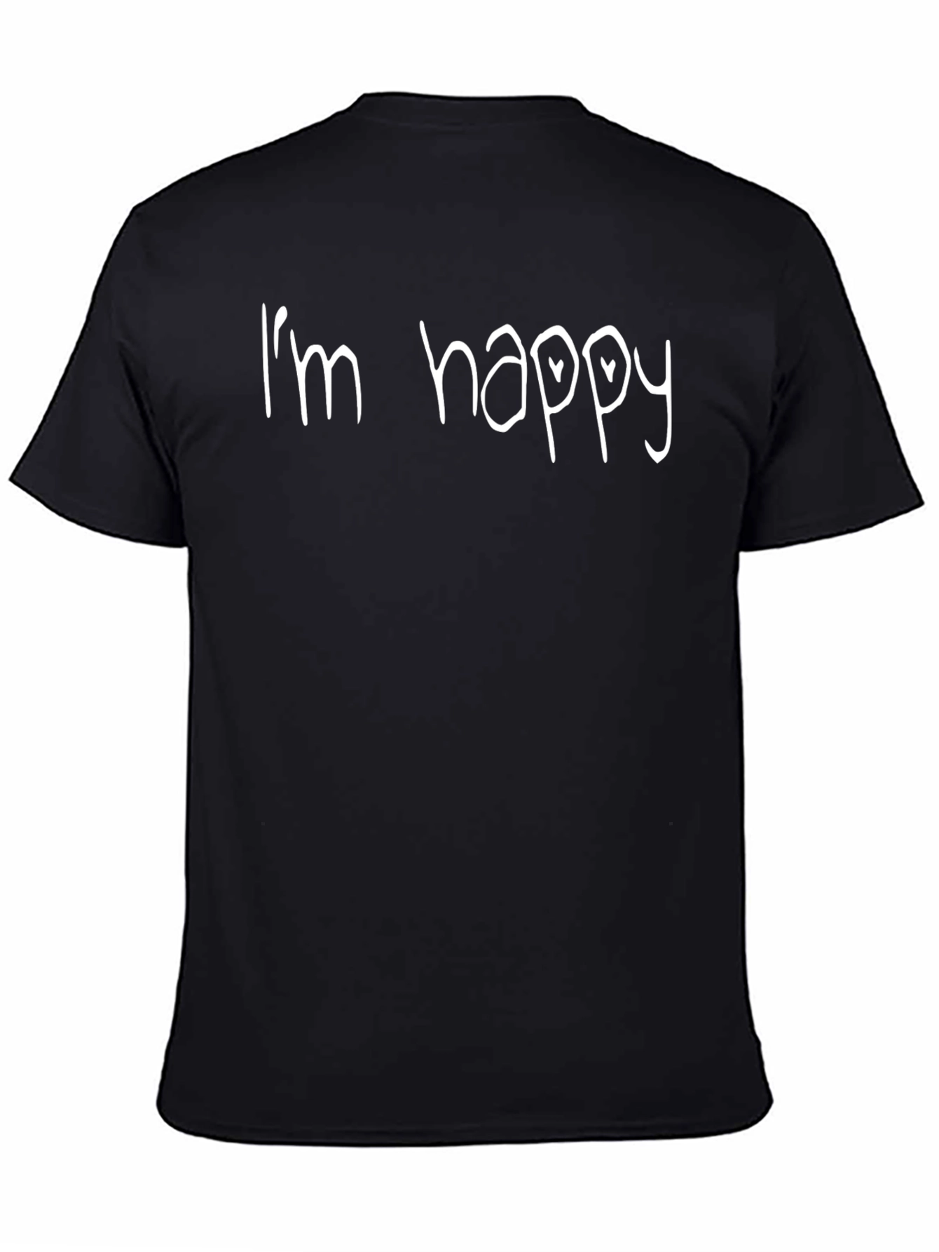Im Happy Black T-Shirt -  Casual Wear