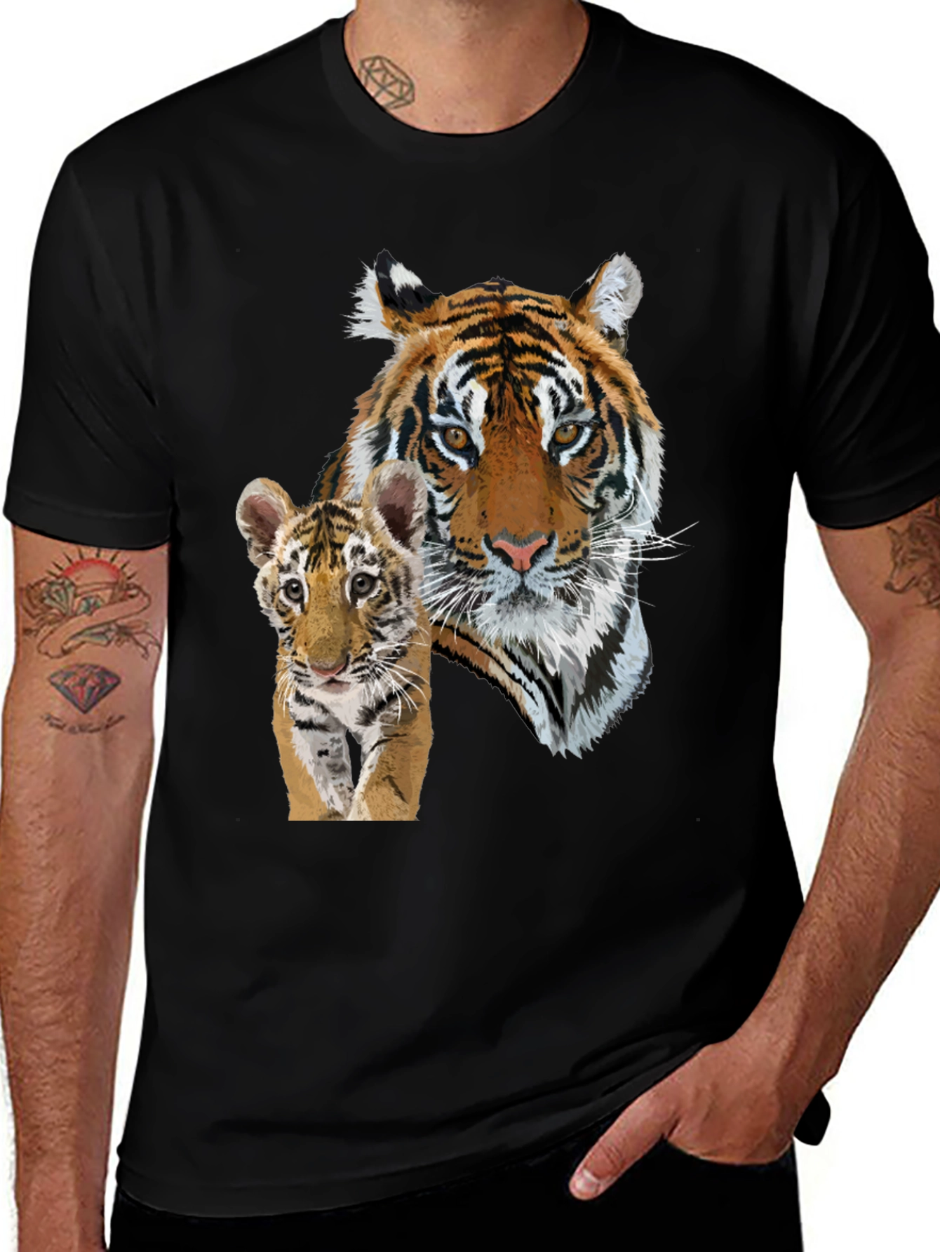 Tiger Cub Graphic Black T-Shirt