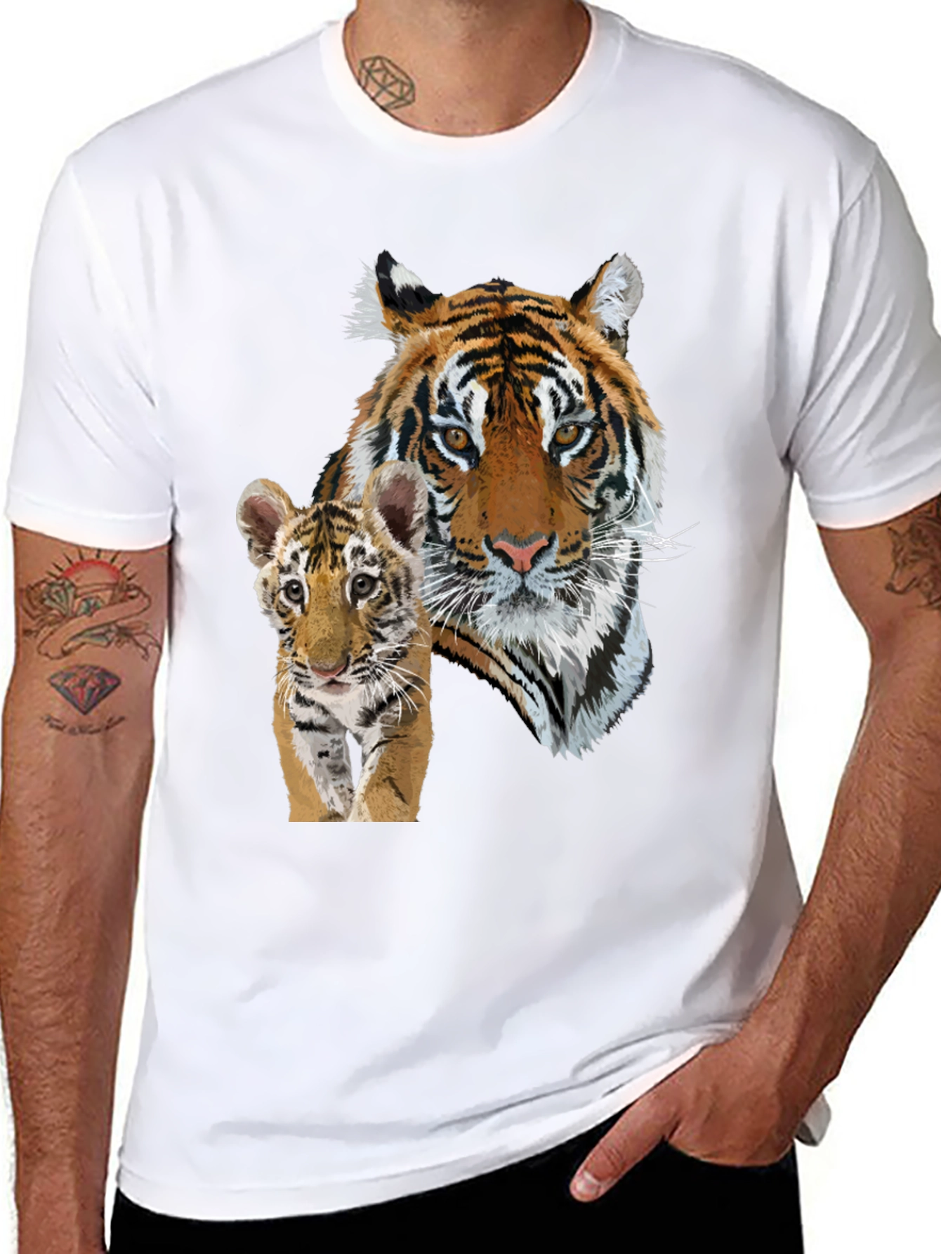 Tiger Cub Graphic Black T-Shirt