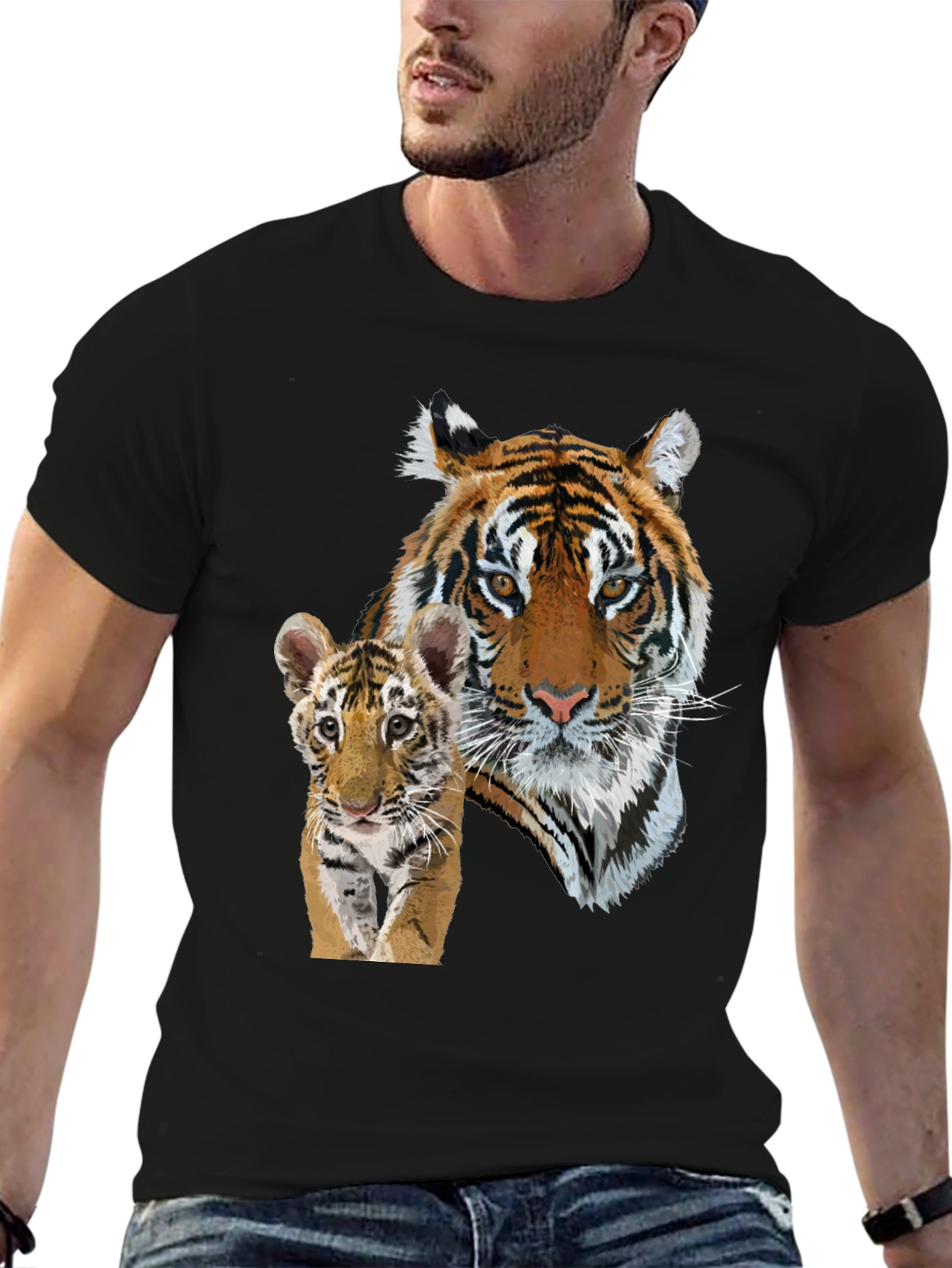 Tiger Cub Graphic Black T-Shirt