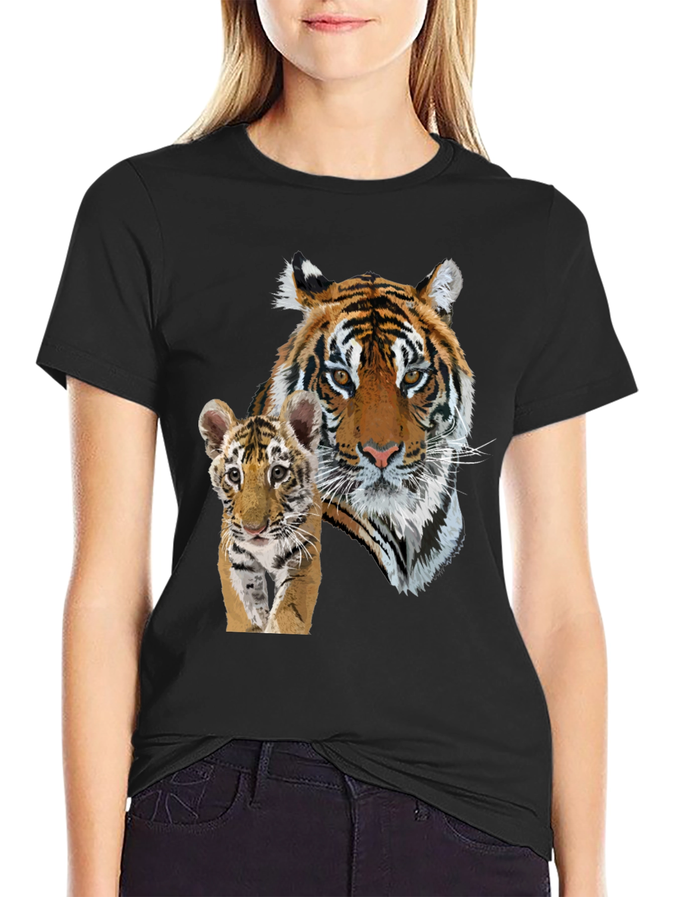 Tiger Cub Graphic Black T-Shirt