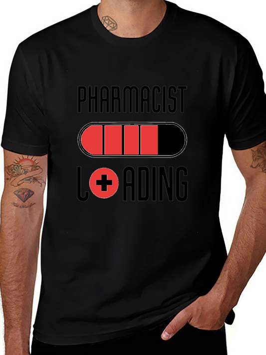 Pharmacist Loading Graphic T-Shirt - Black Cotton Tee