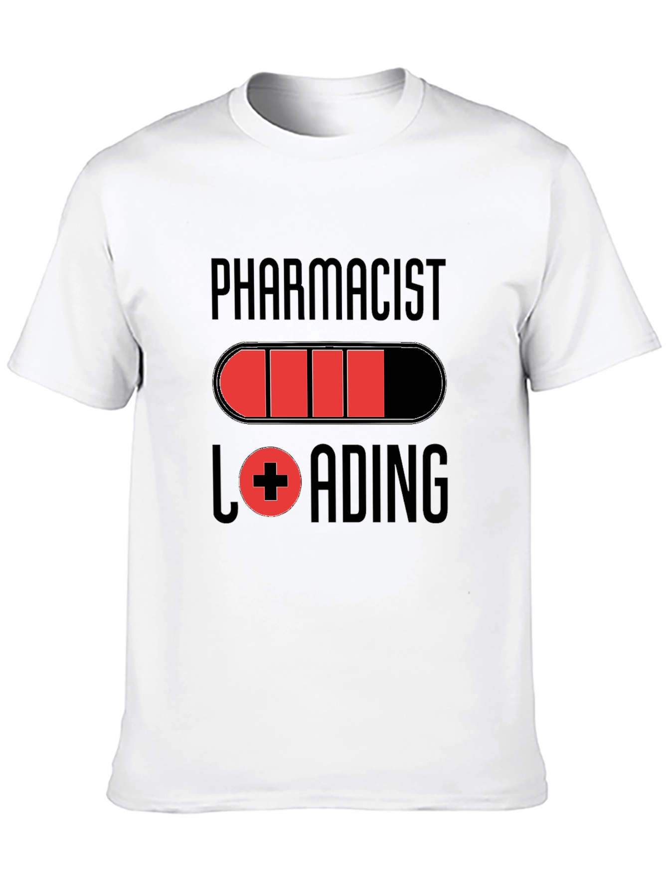 Pharmacist Loading Graphic T-Shirt - Black Cotton Tee
