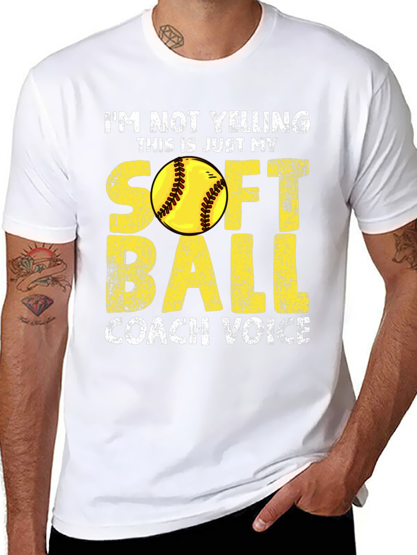 Softball Coach Voice T-Shirt - Funny Coaching Tee
