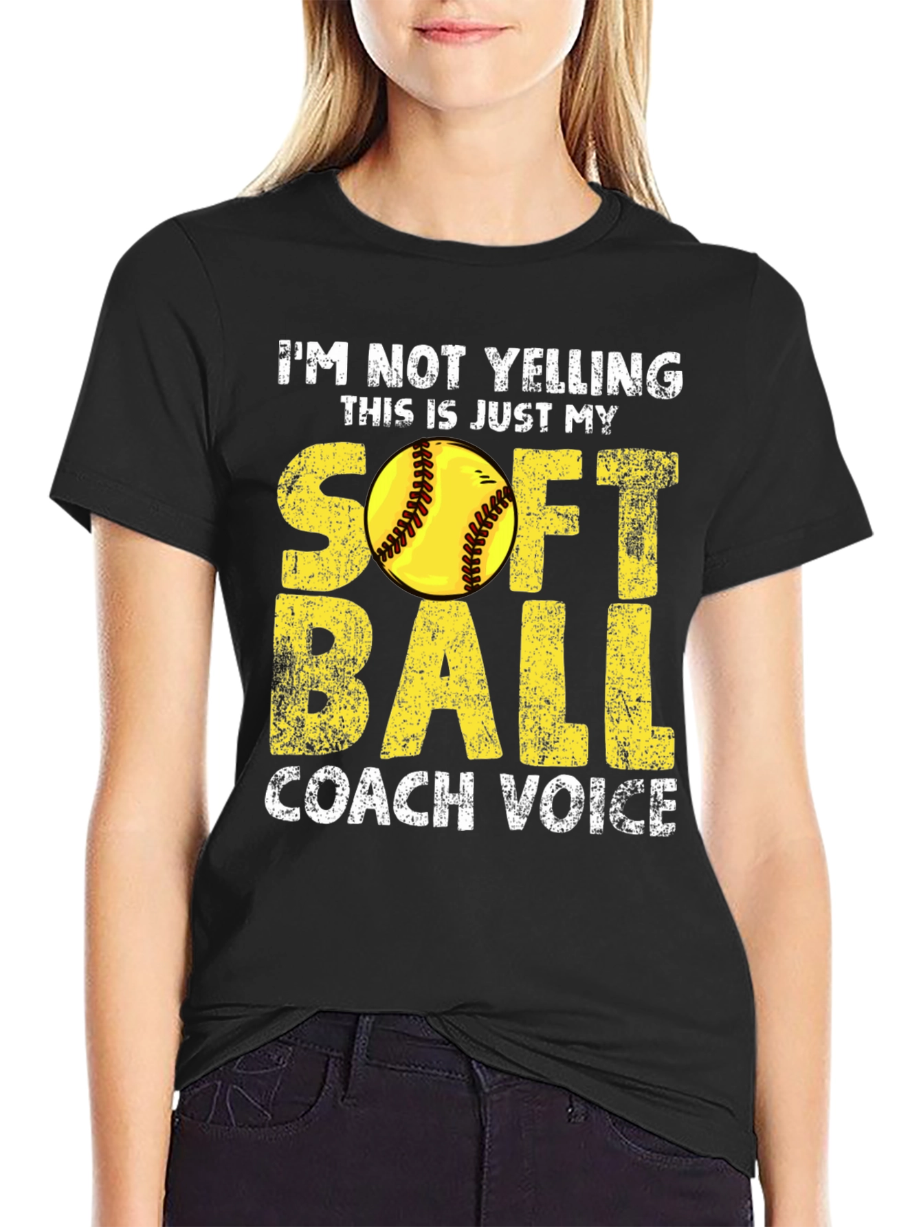 Softball Coach Voice T-Shirt - Funny Coaching Tee
