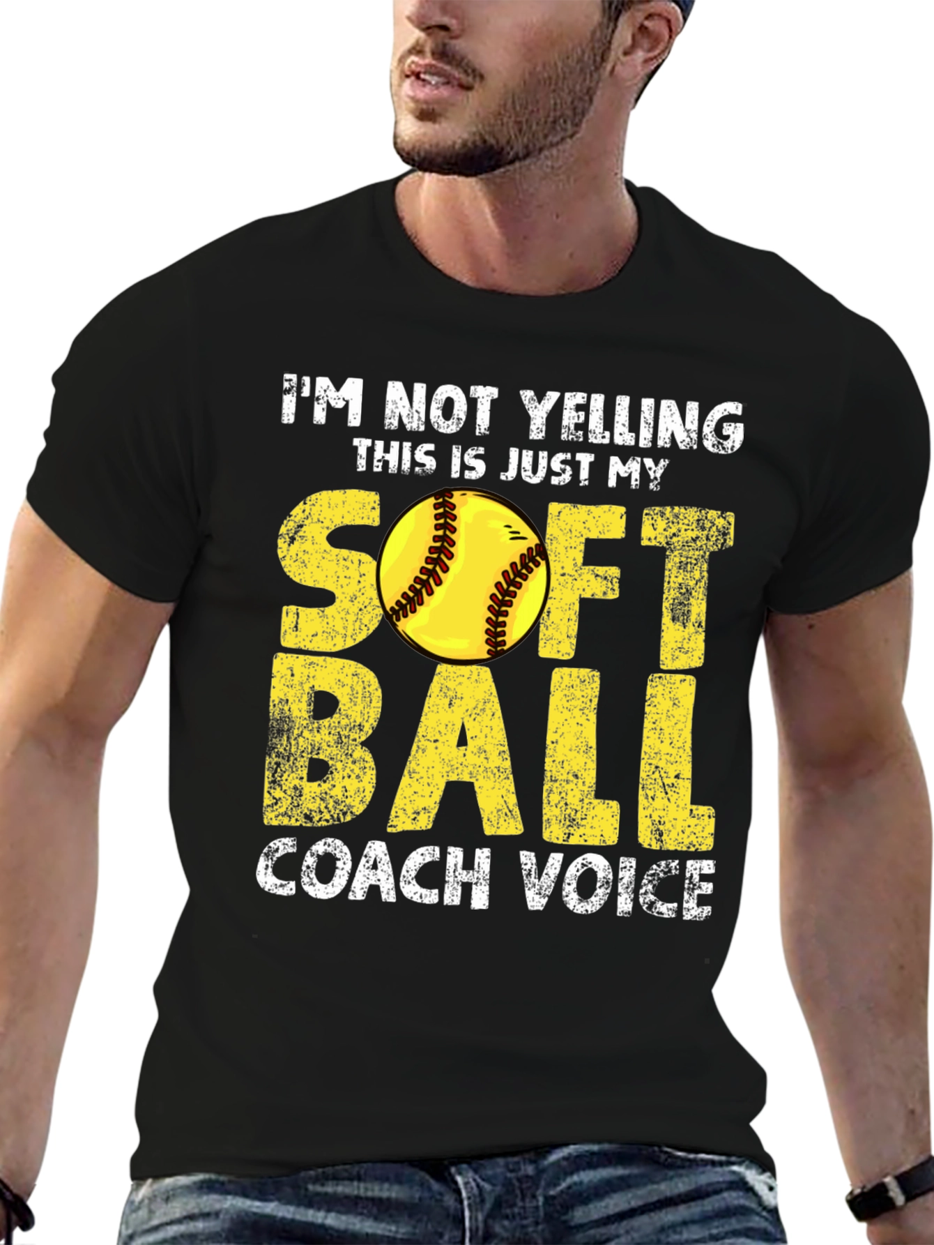 Softball Coach Voice T-Shirt - Funny Coaching Tee