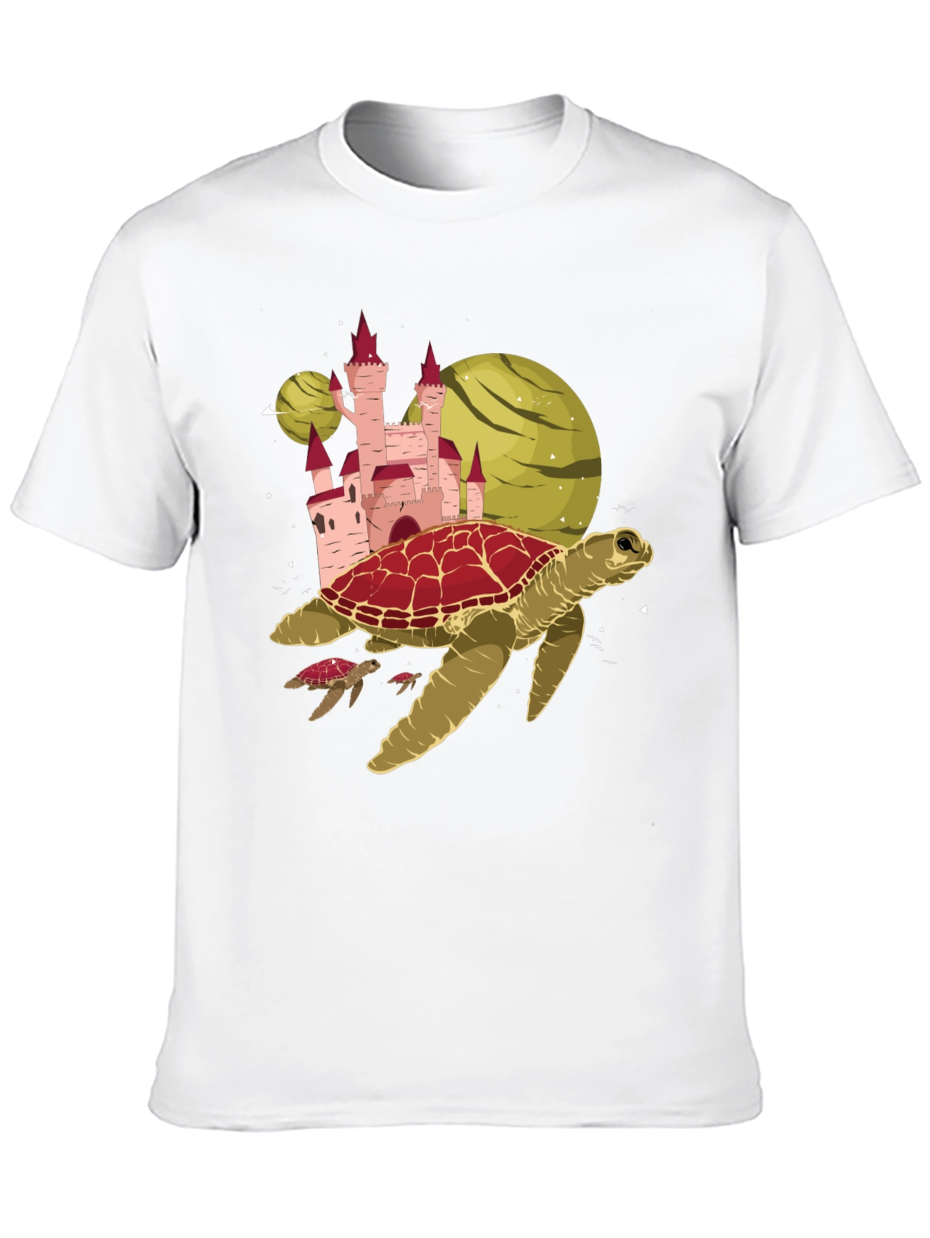 Turtle Planet Castle Black Tee