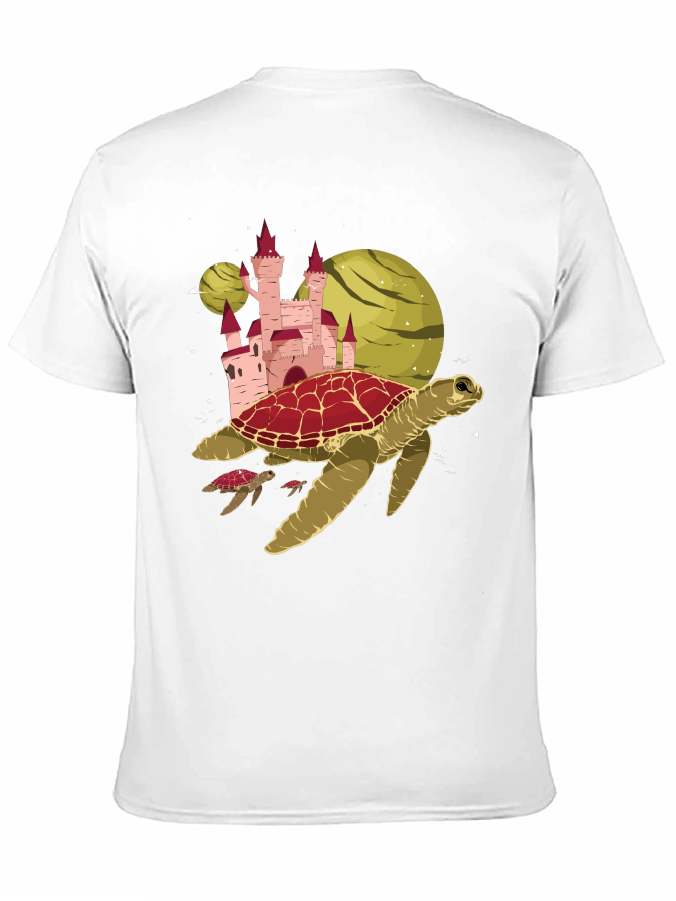 Turtle Planet Castle Black Tee