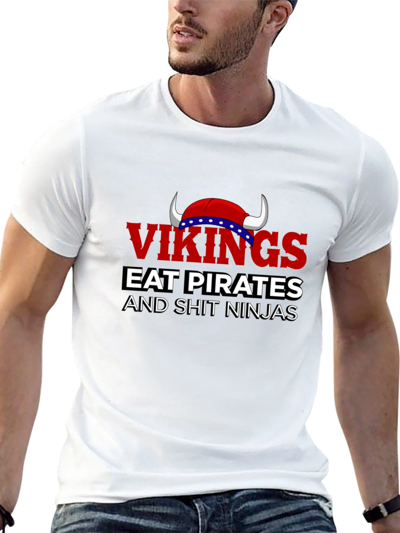 Vikings Eat Pirates Funny T-Shirt