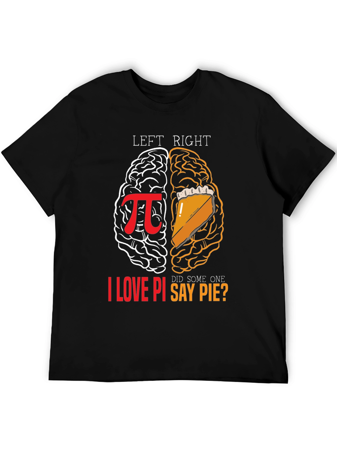 Left Brain Right Brain Pi T-Shirt