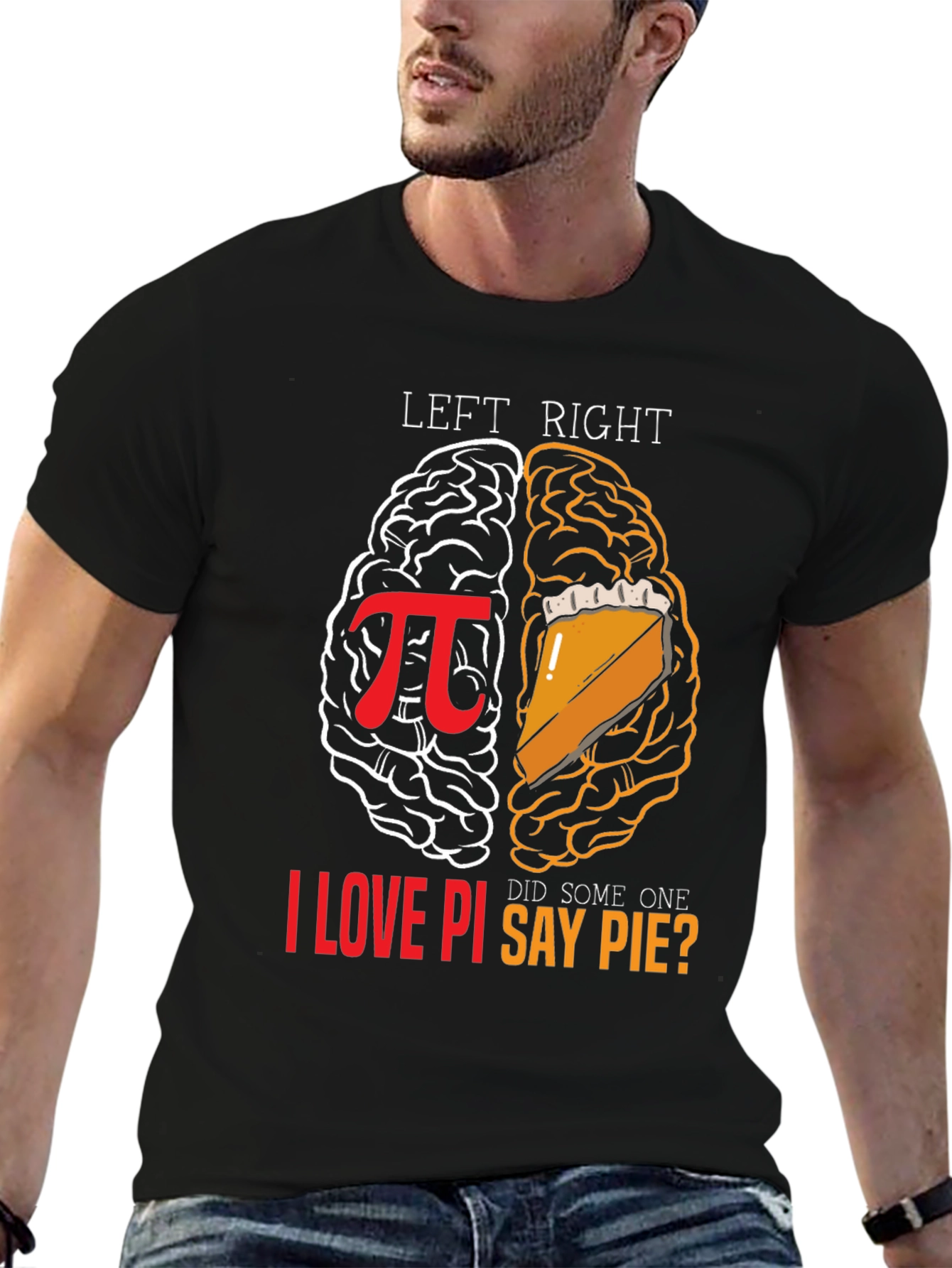Left Brain Right Brain Pi T-Shirt