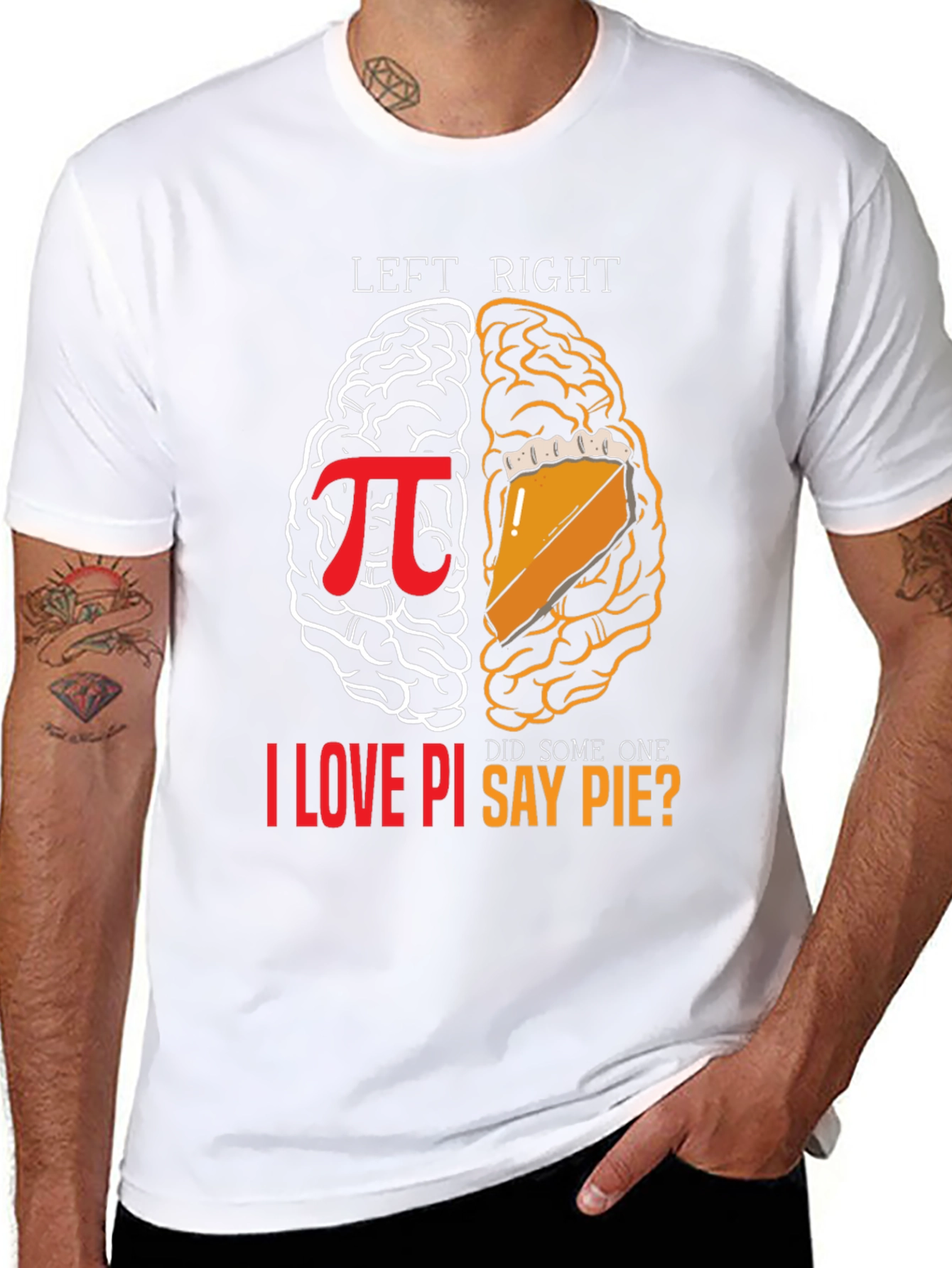 Left Brain Right Brain Pi T-Shirt