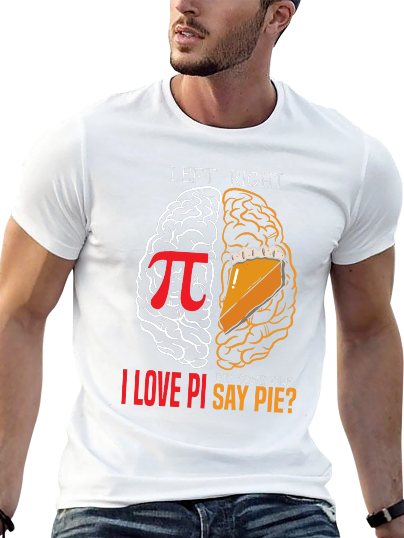 Left Brain Right Brain Pi T-Shirt