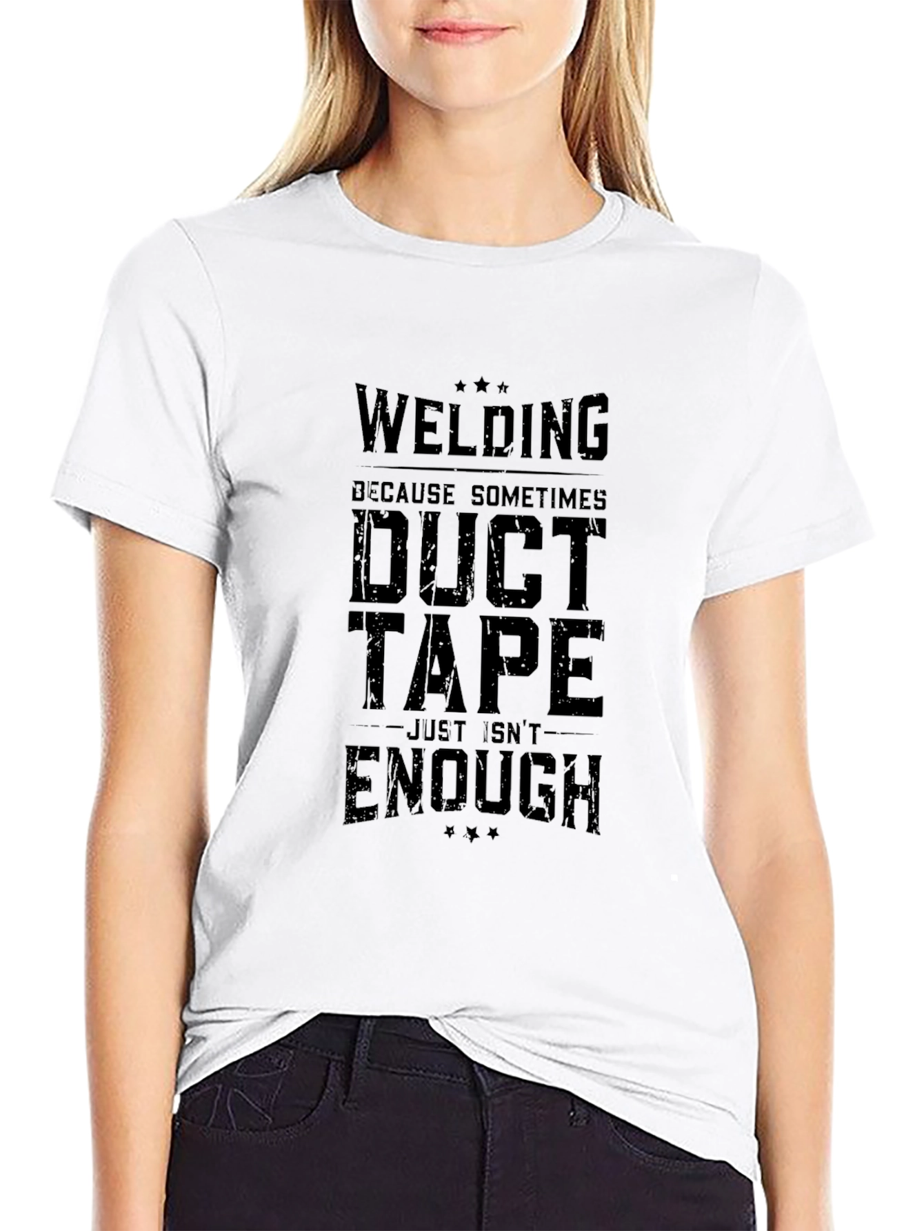 Welding Duct Tape Funny Black T-Shirt