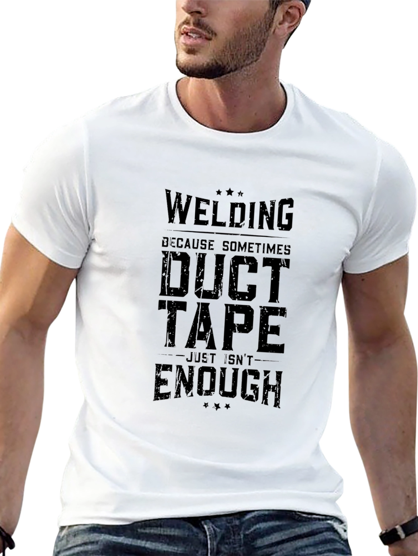 Welding Duct Tape Funny Black T-Shirt