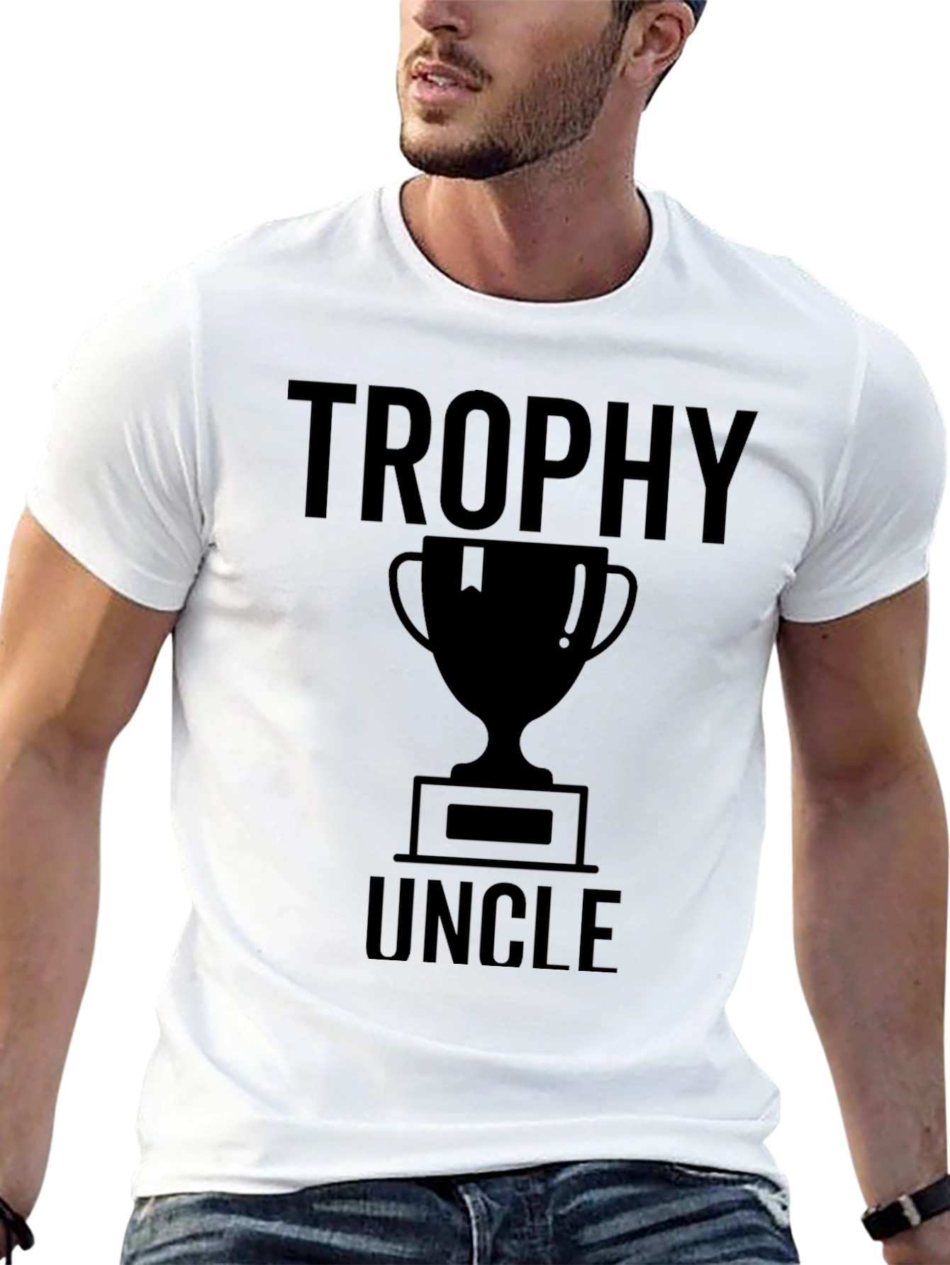 Trophy Uncle Graphic Tee - Funny Unisex T-Shirt