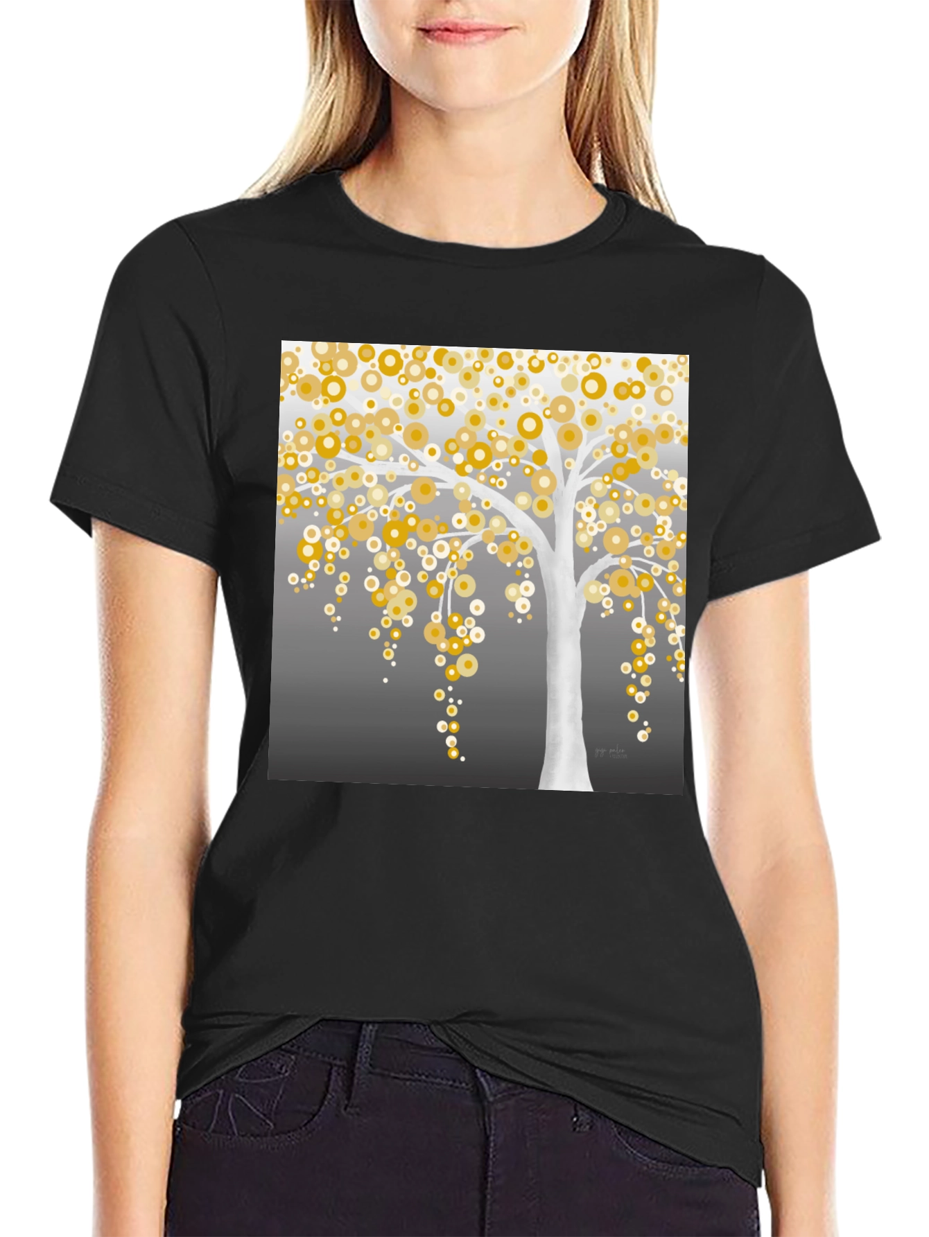 Abstract Tree Graphic T-Shirt - Stylish Mens Tee