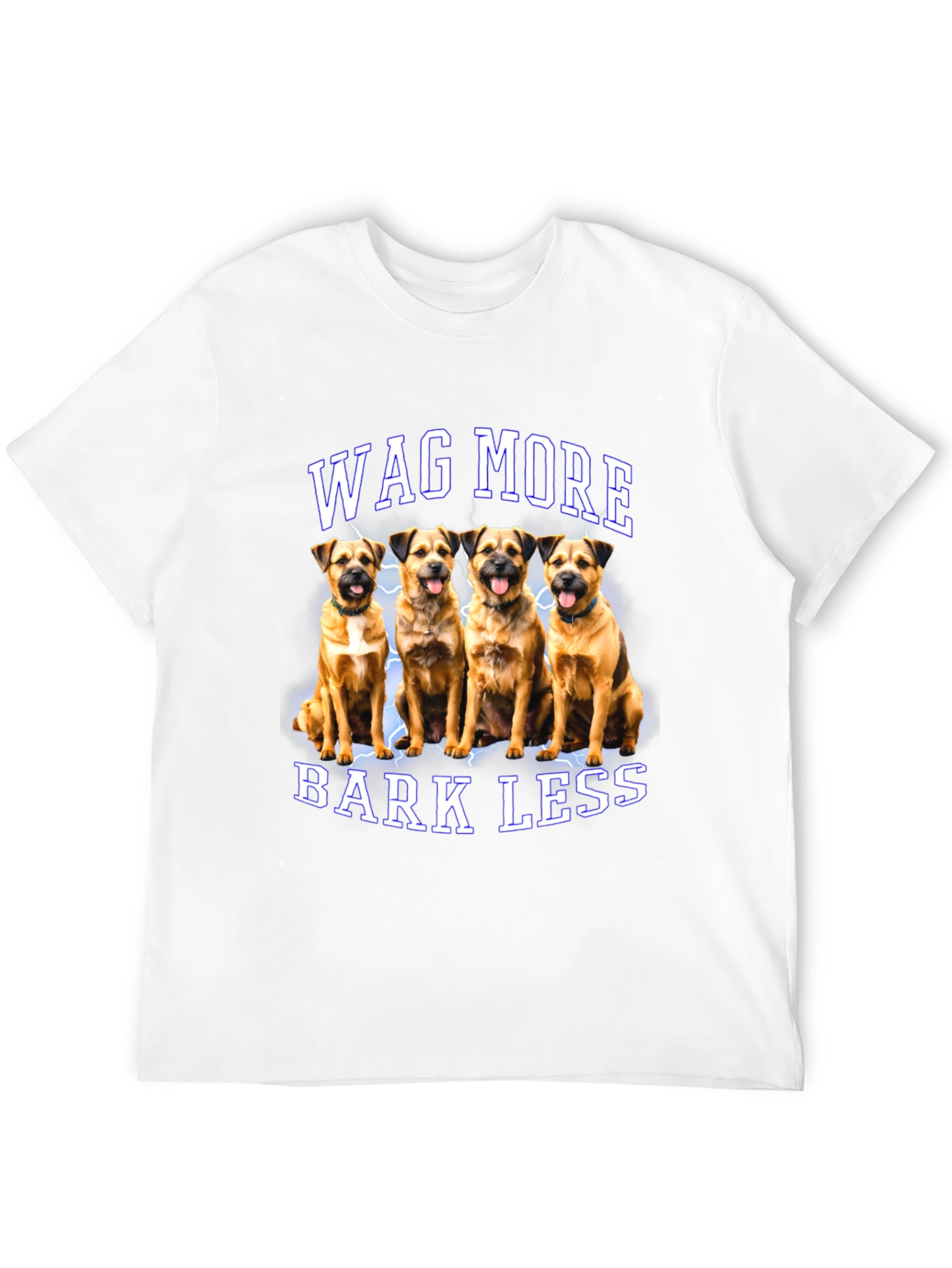 Wag More Bark Less Dog Graphic T-Shirt