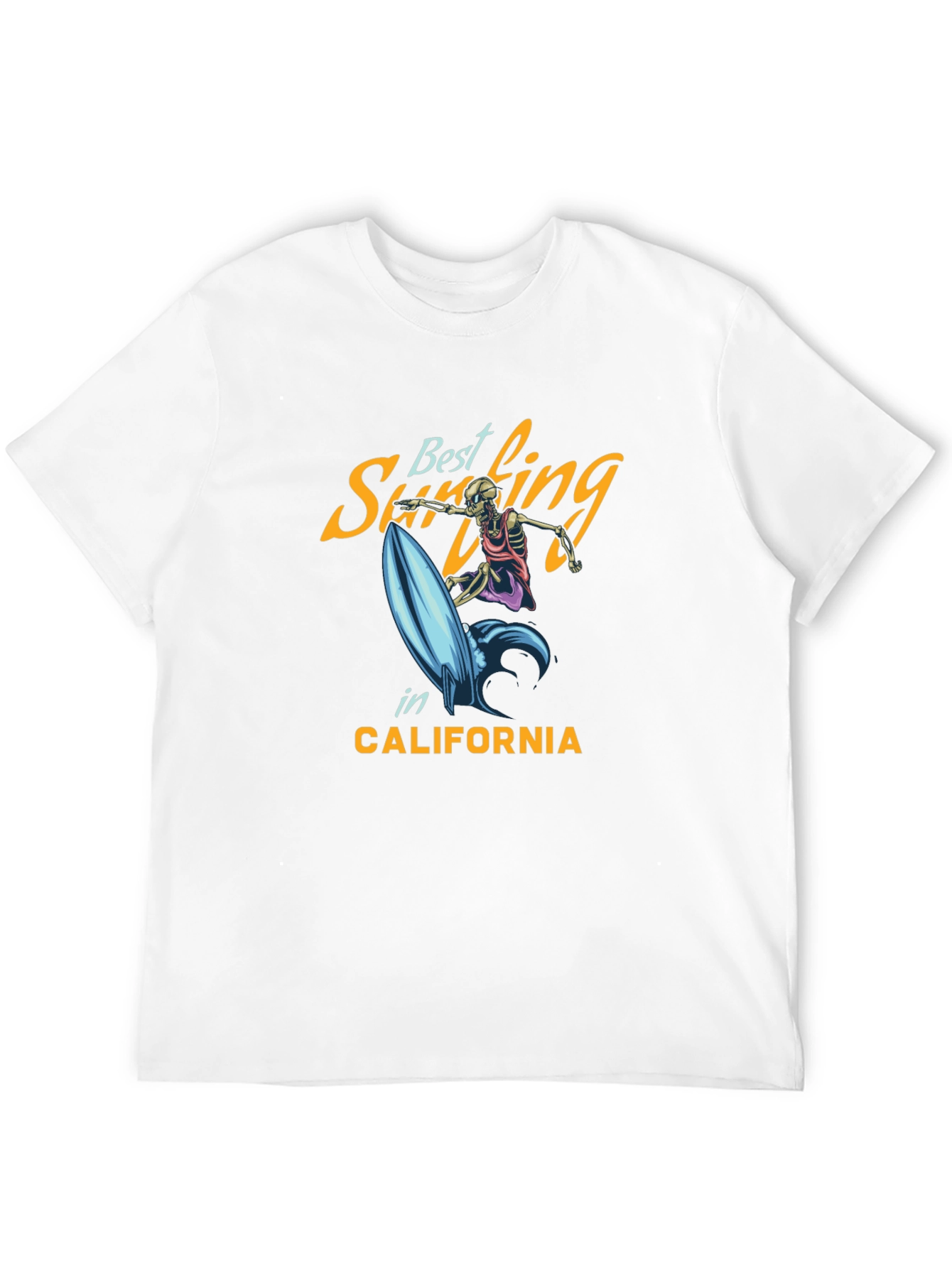 Best Surfing in California Black T-Shirt