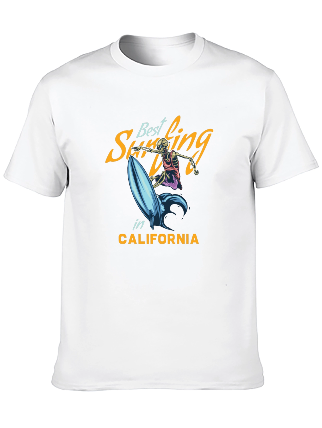 Best Surfing in California Black T-Shirt