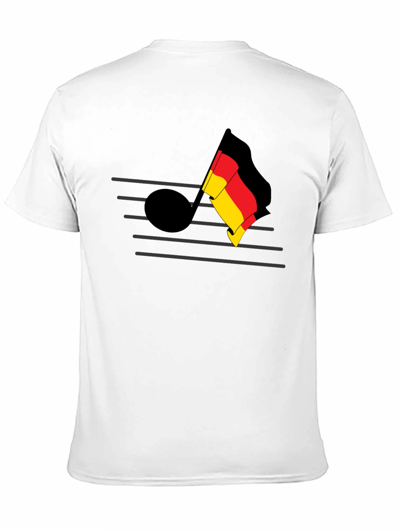 German Music Note Tee - Black Cotton T-Shirt