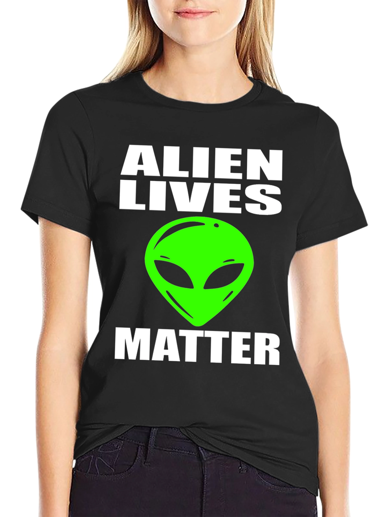 Alien Lives Matter Graphic Tee - Black
