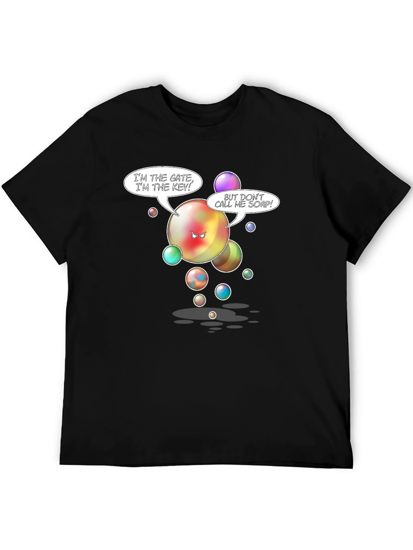 Gate Key Bubble Humor Graphic T-Shirt