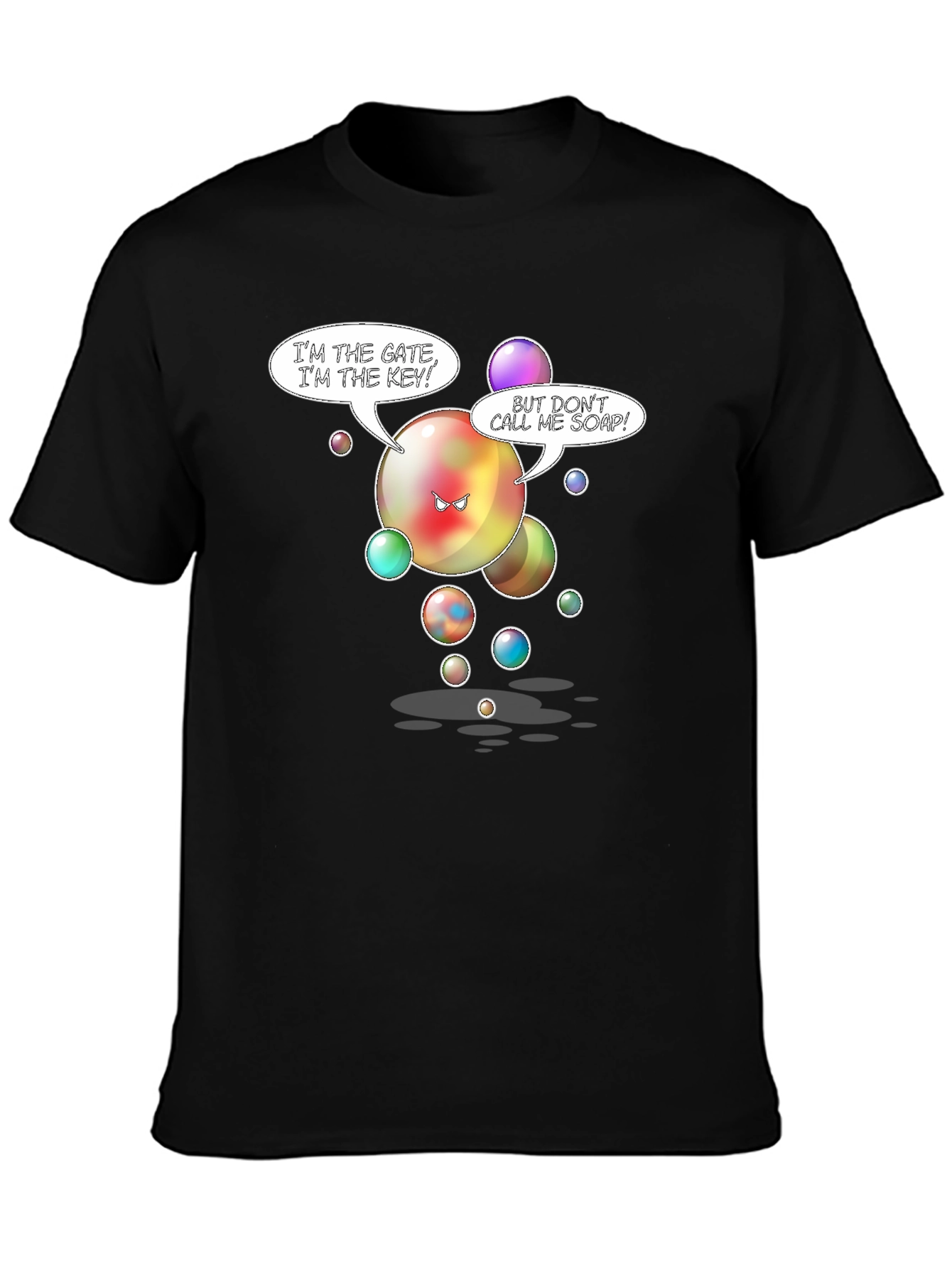 Gate Key Bubble Humor Graphic T-Shirt