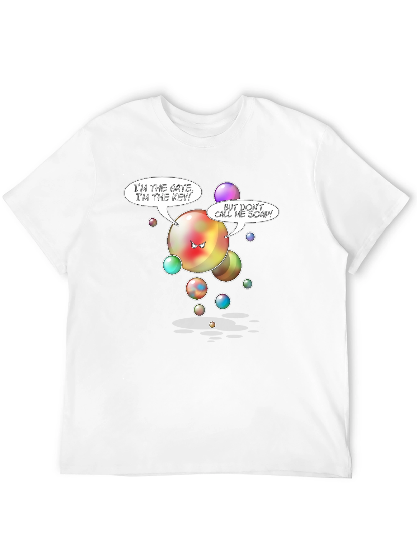 Gate Key Bubble Humor Graphic T-Shirt