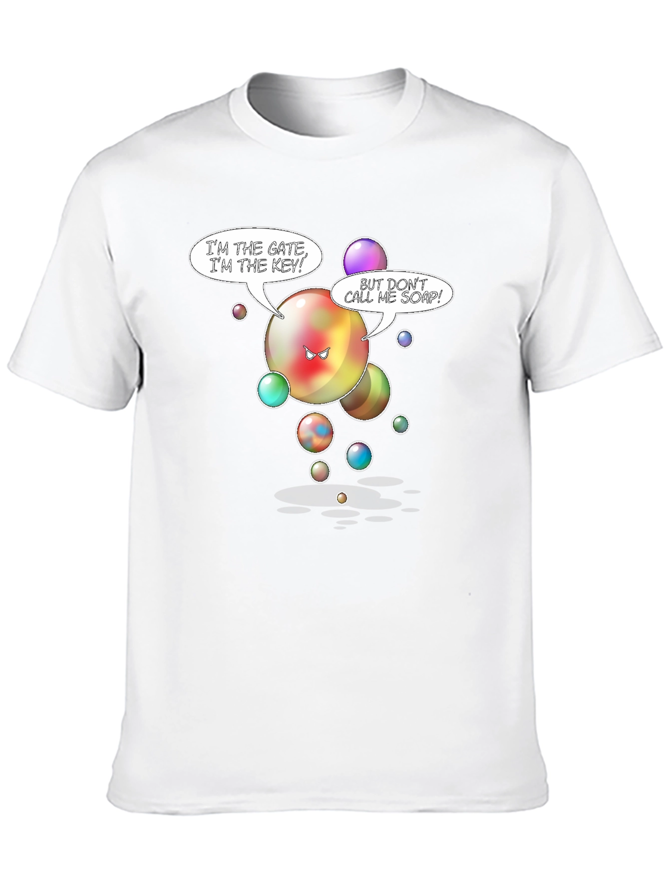 Gate Key Bubble Humor Graphic T-Shirt
