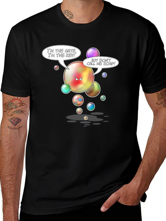 Gate Key Bubble Humor Graphic T-Shirt